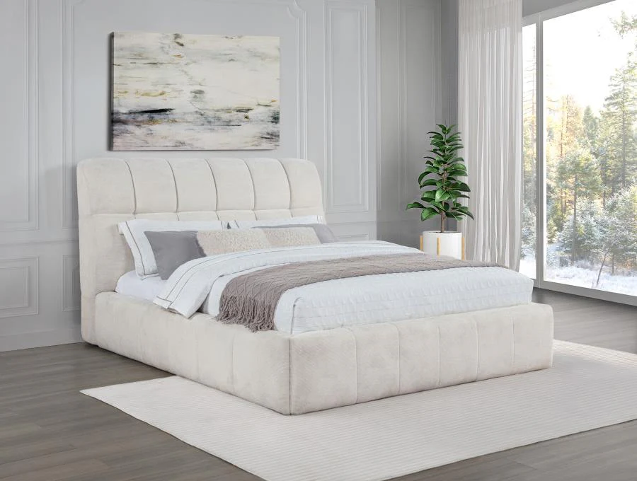 Nollet 48-inch Upholstered Panel Platform Bed - Image 2
