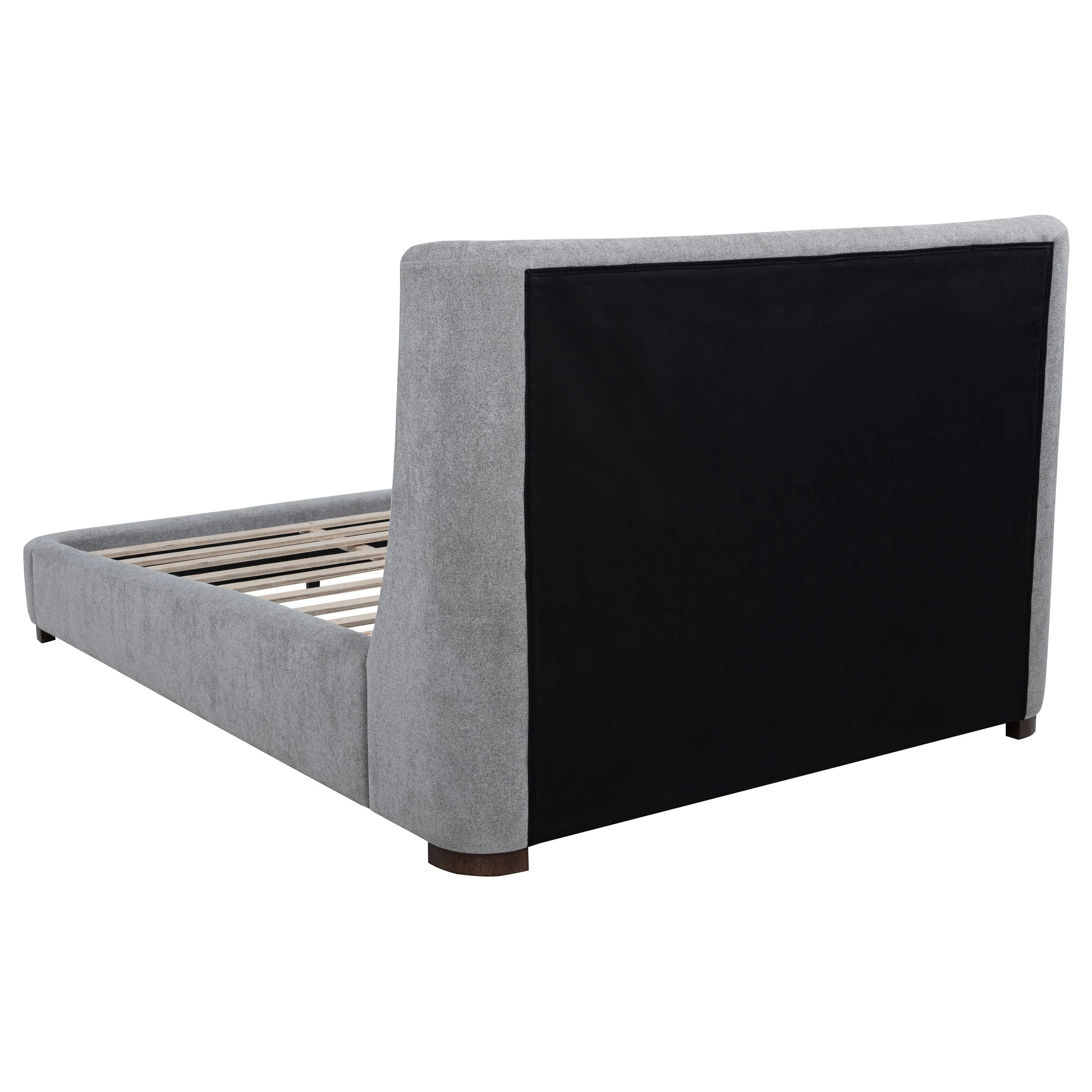 Rennes Upholstered Wingback Platform Bed Grey - Image 12