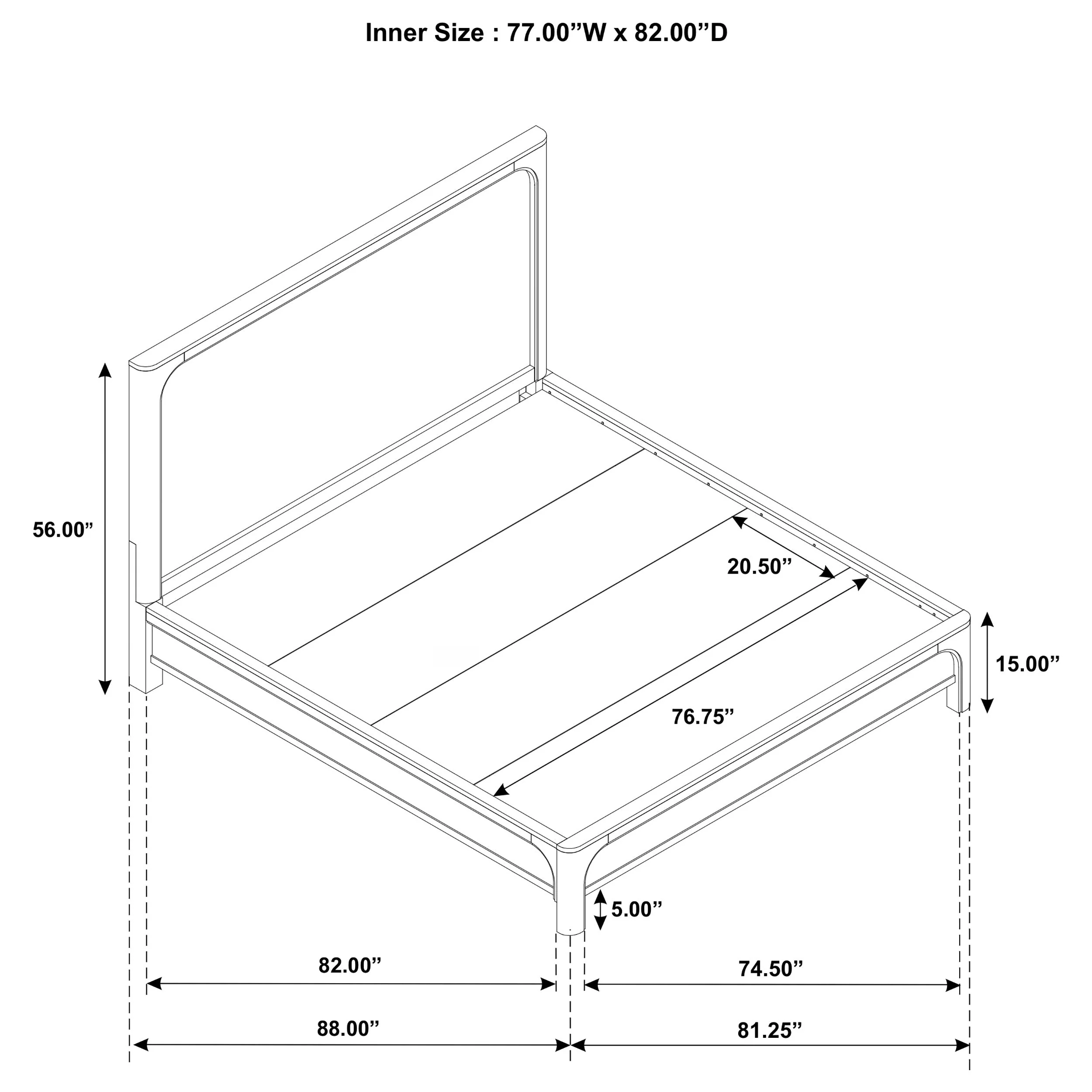 Solano 55-inch Panel Bed Weathered Mango - Image 22