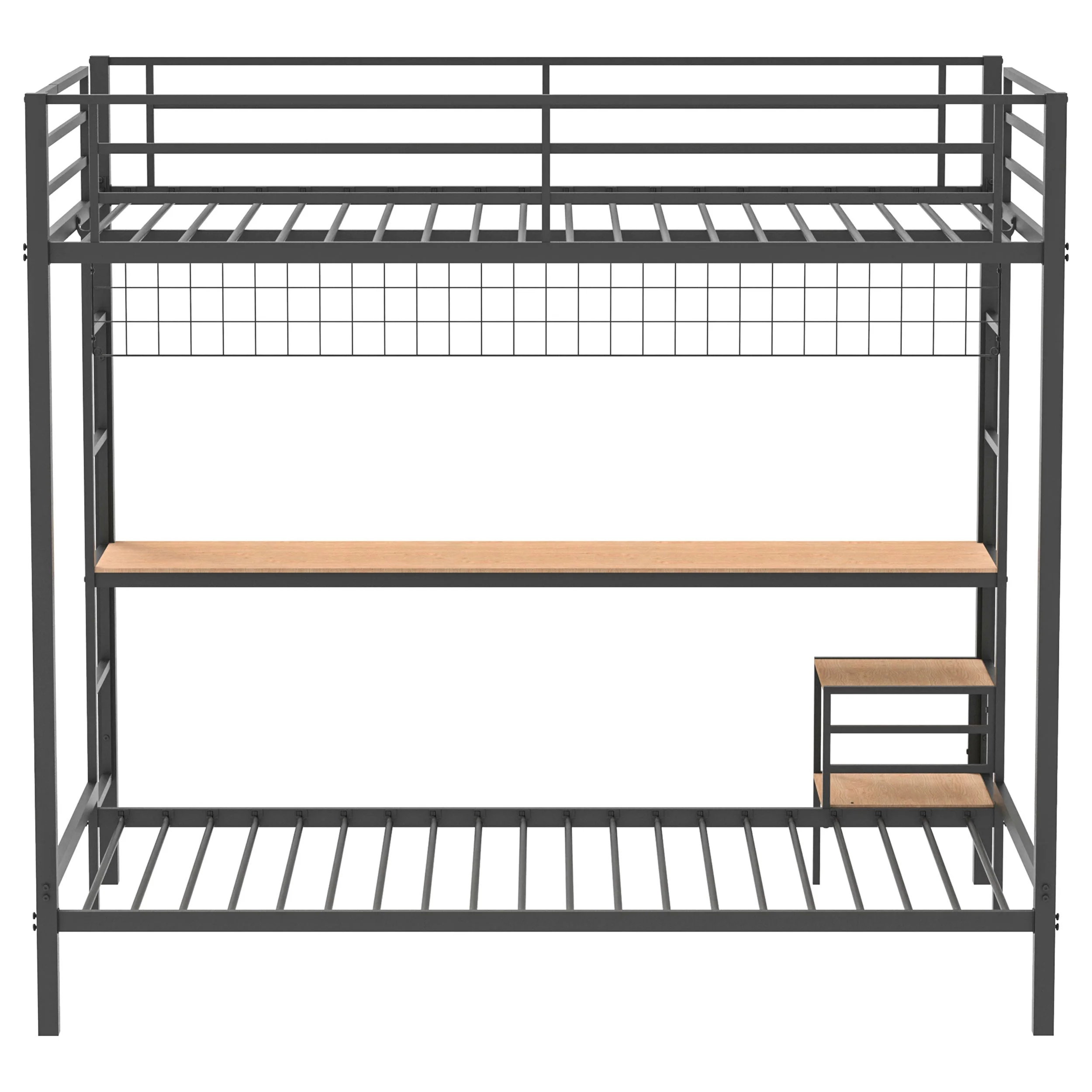 Campus Metal Full Over Twin Workstation Bunk Bed - Image 15