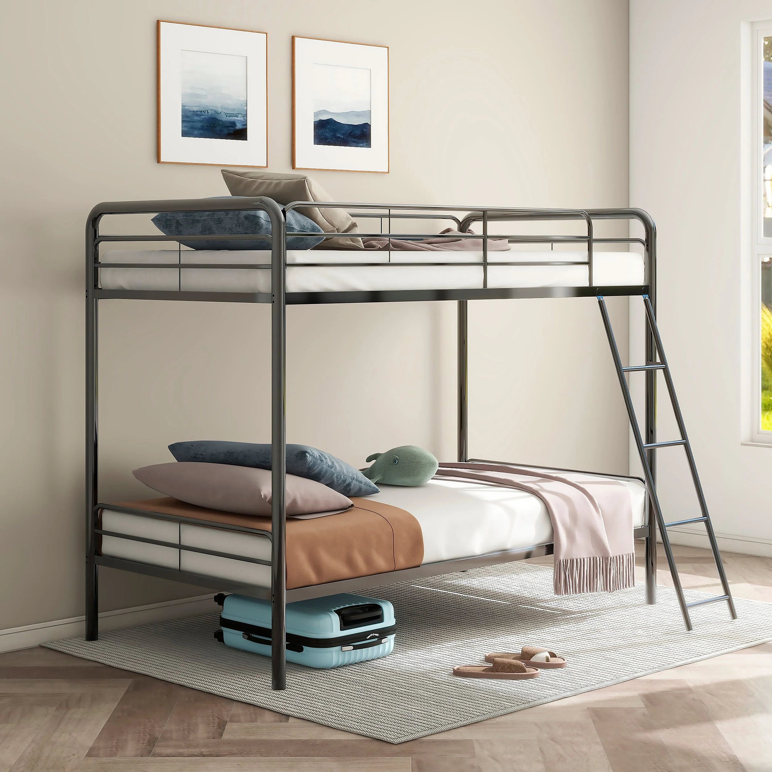 Carson Metal Twin Over Twin Bunk Bed Glossy - Image 9