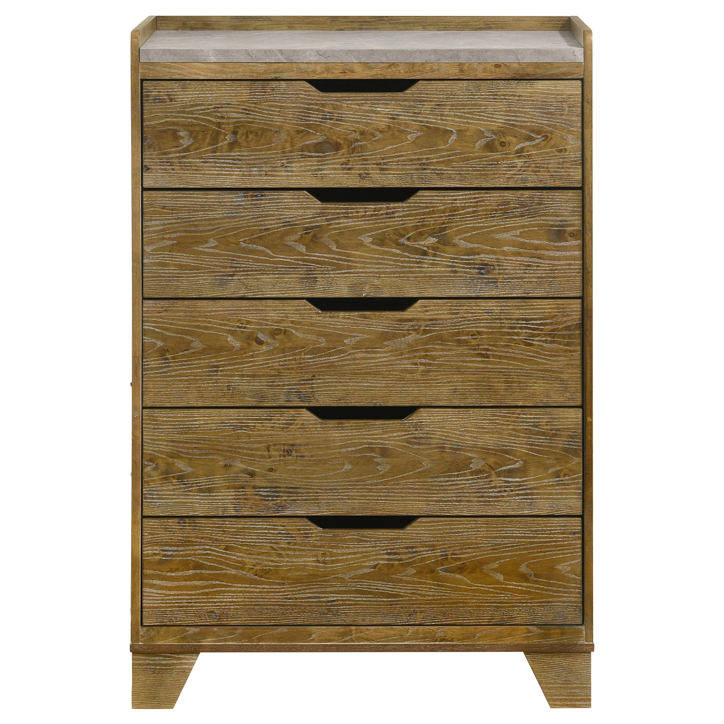 Henderson 5-drawer Bedroom Chest of Drawers Medium Oak - Image 4