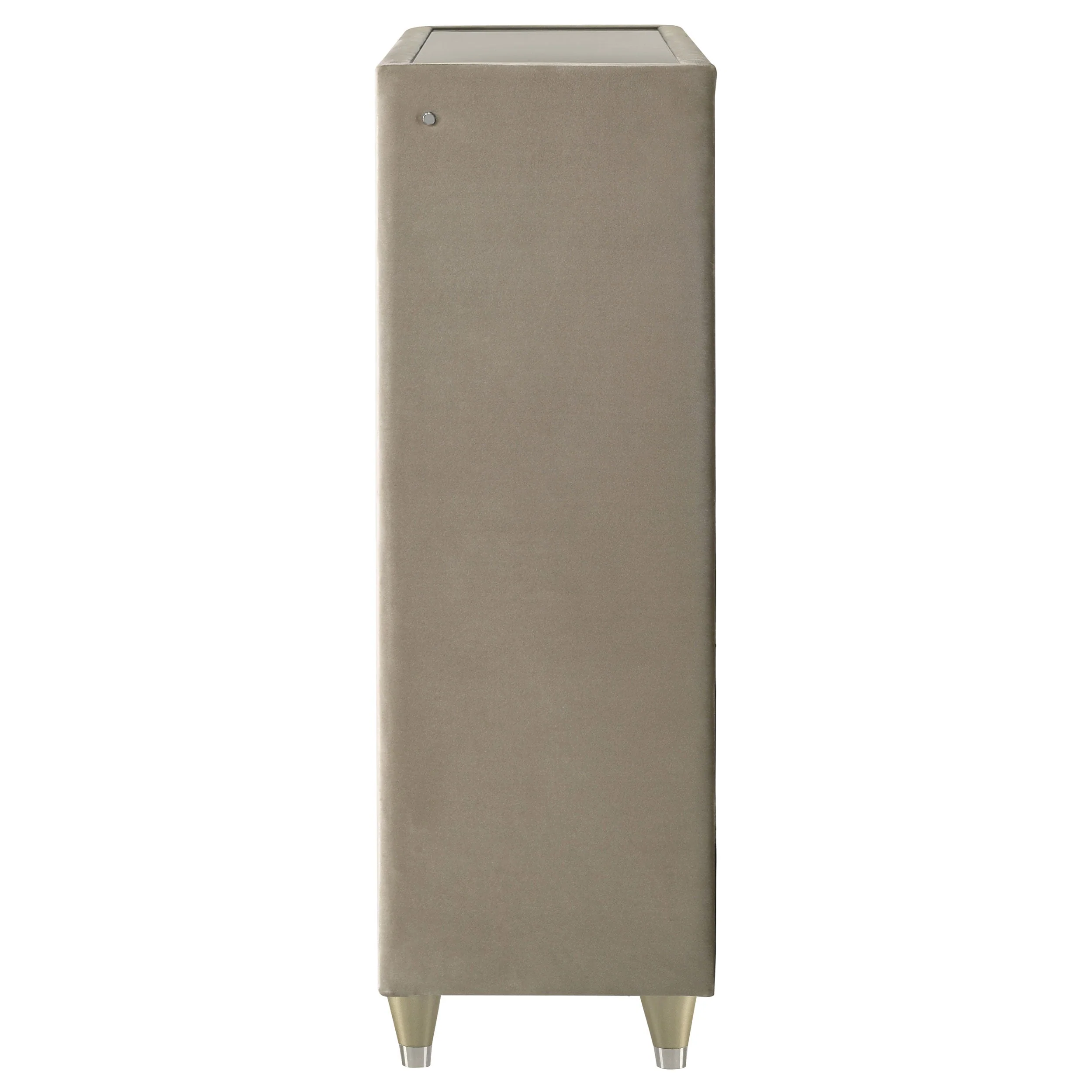 Lorient 5-drawer LED Chest of Drawers Ivory and Camel - Image 6