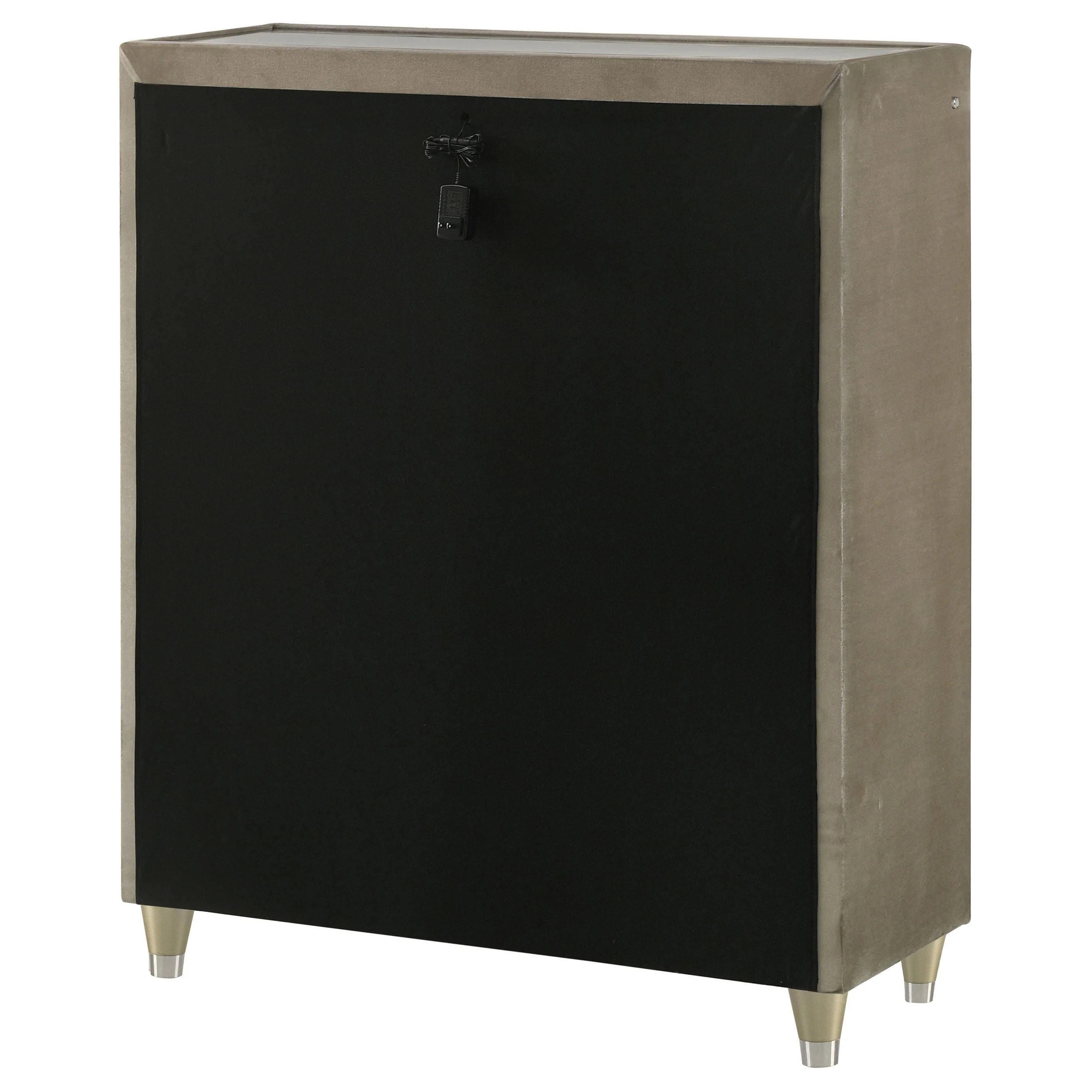 Lorient 5-drawer LED Chest of Drawers Ivory and Camel - Image 9