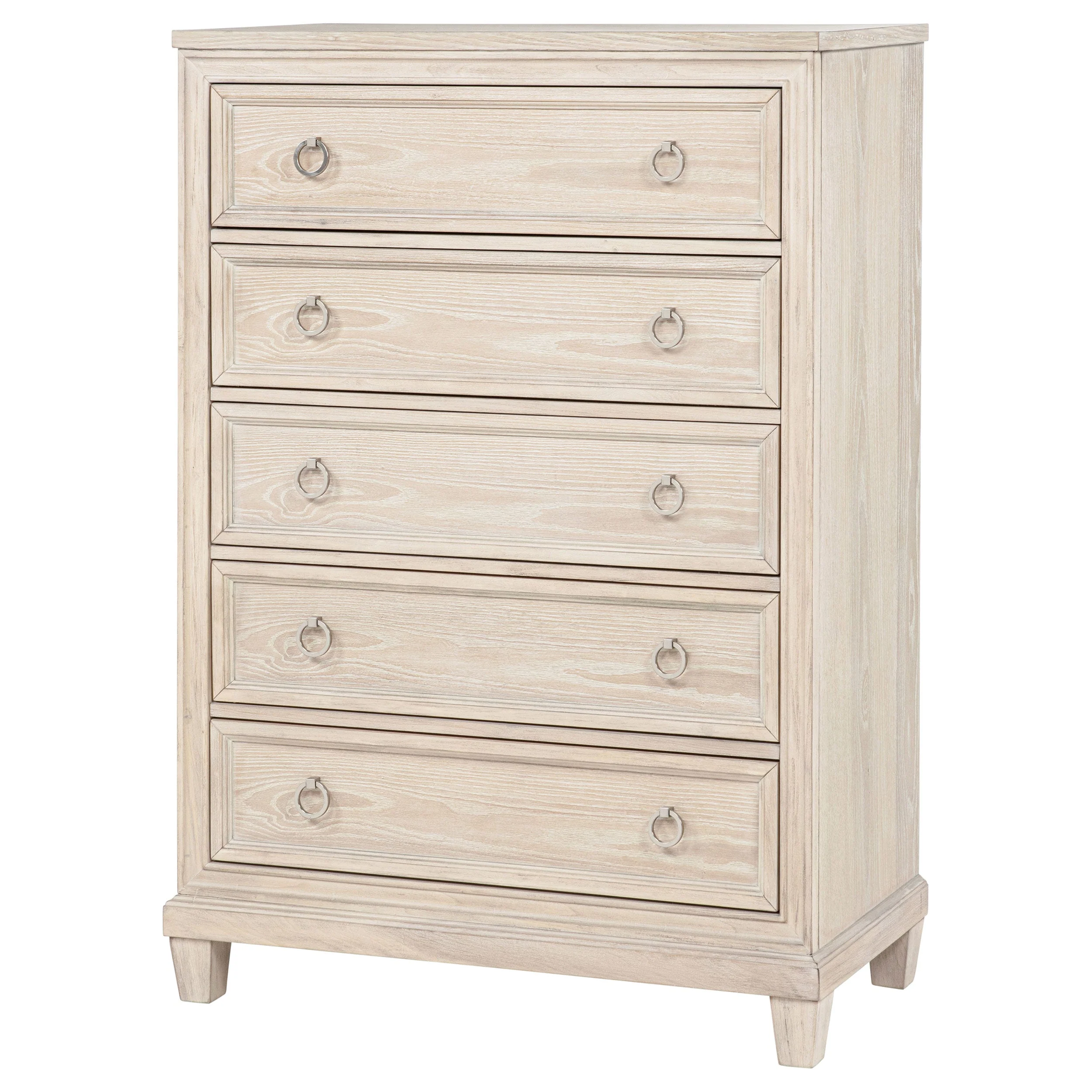 Pembroke 5-drawer Chest of Drawers Washed Oak - Image 5