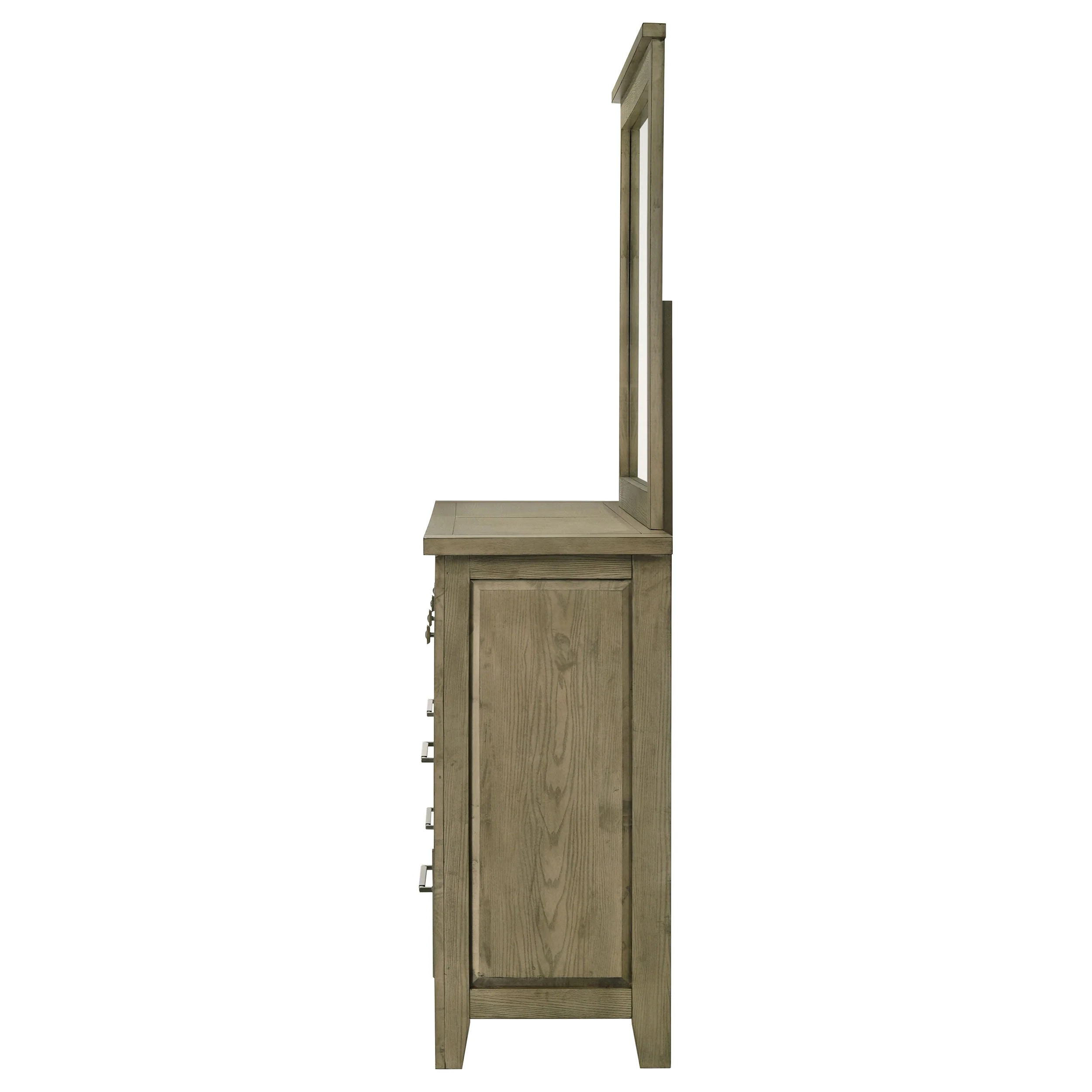 Hazlewood 6-drawer Bedroom Dresser with Mirror Vineyard Oak - Image 6
