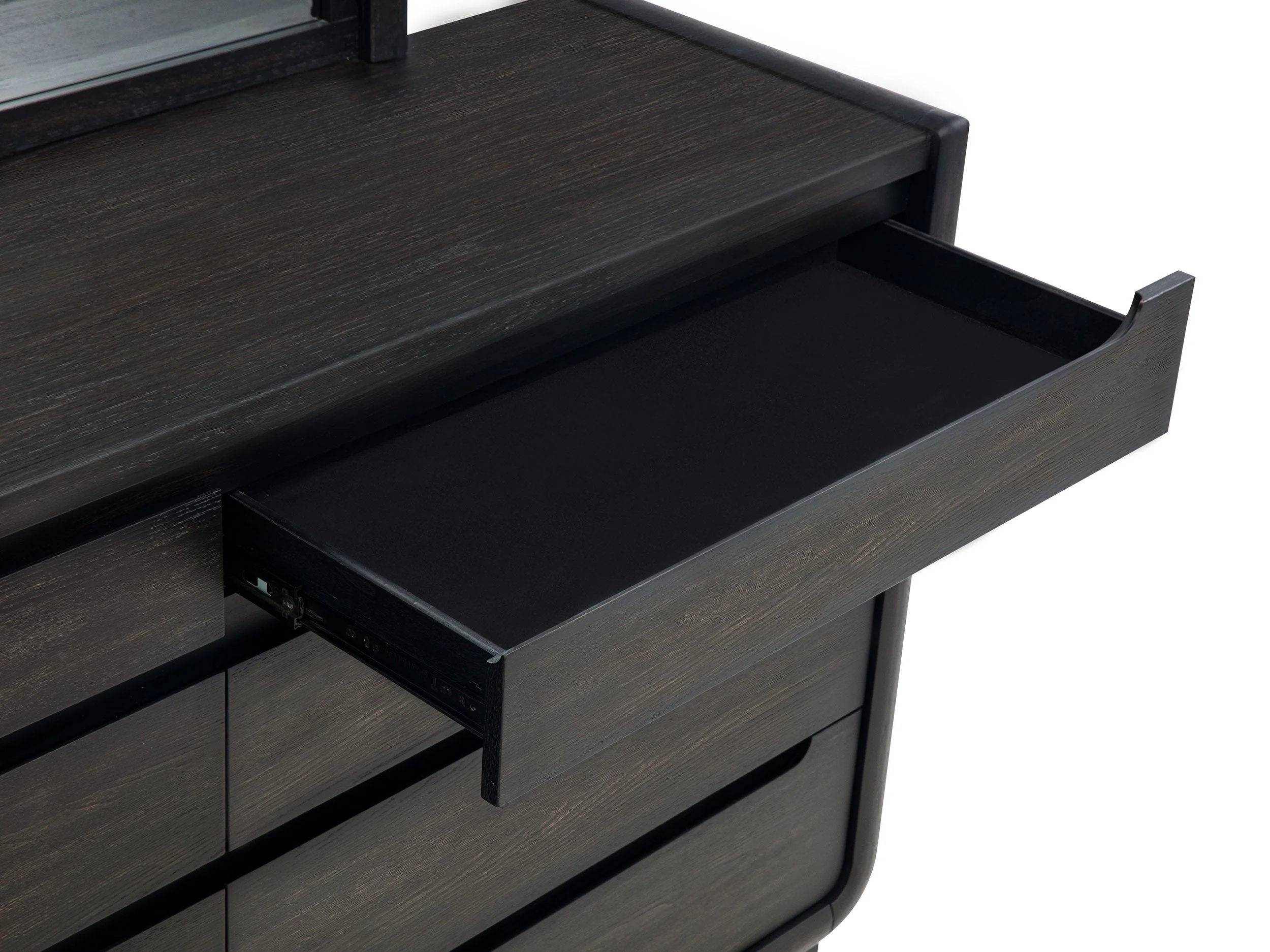 Leandro 8-drawer Bedroom Dresser with Mirror Burnished Black - Image 11