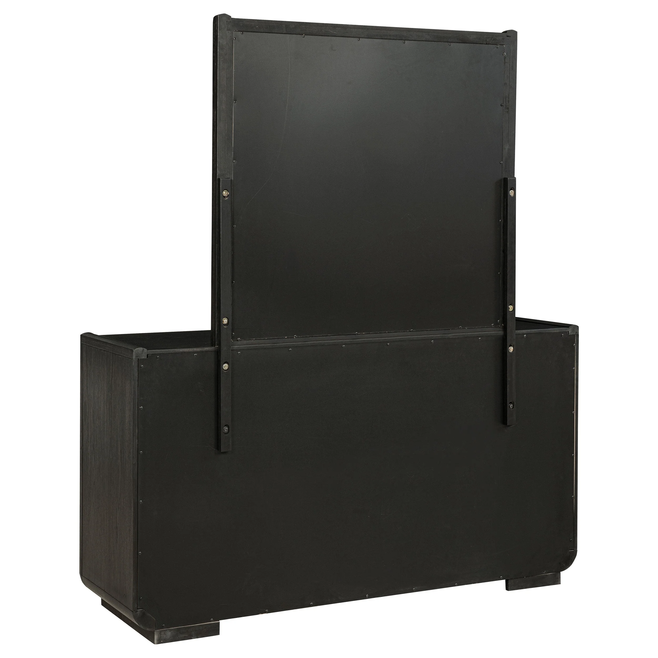 Leandro 8-drawer Bedroom Dresser with Mirror Burnished Black - Image 7