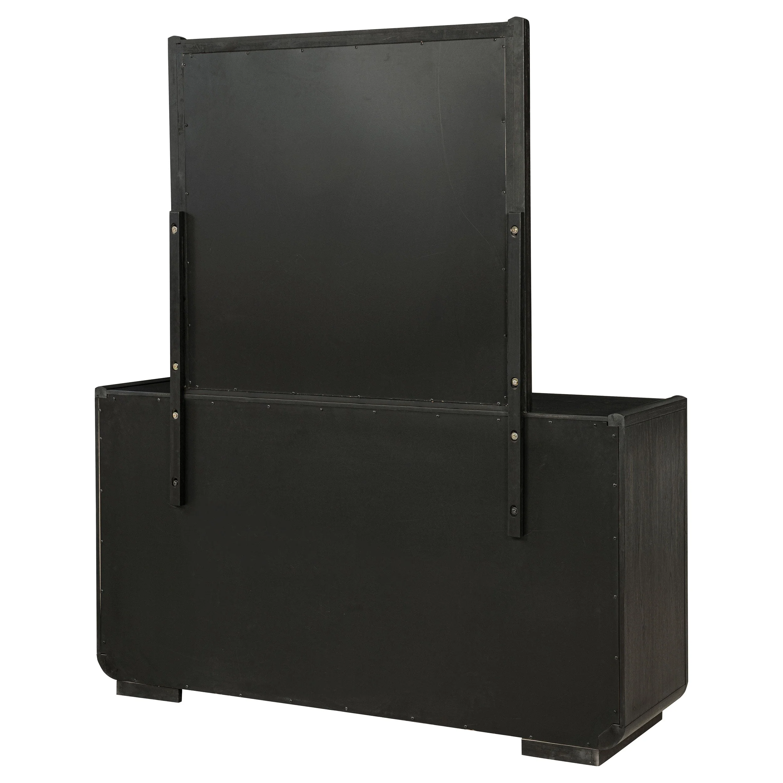 Leandro 8-drawer Bedroom Dresser with Mirror Burnished Black - Image 9