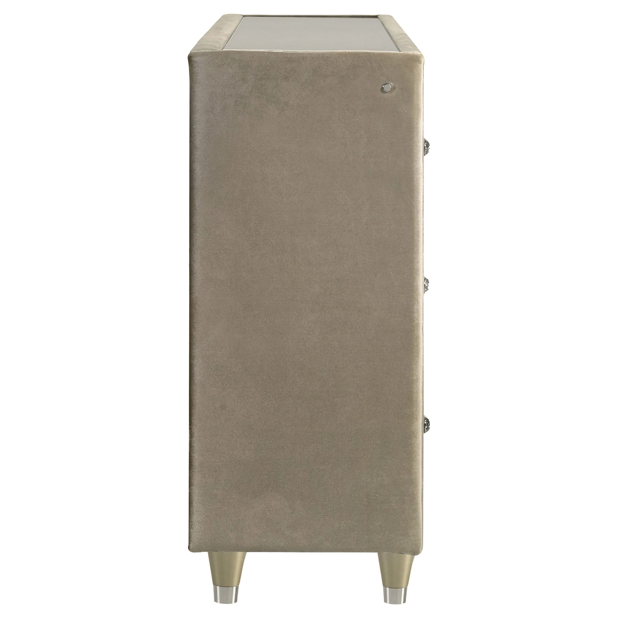 Lorient 8-drawer LED Bedroom Flame Box Dresser Ivory Camel - Image 10