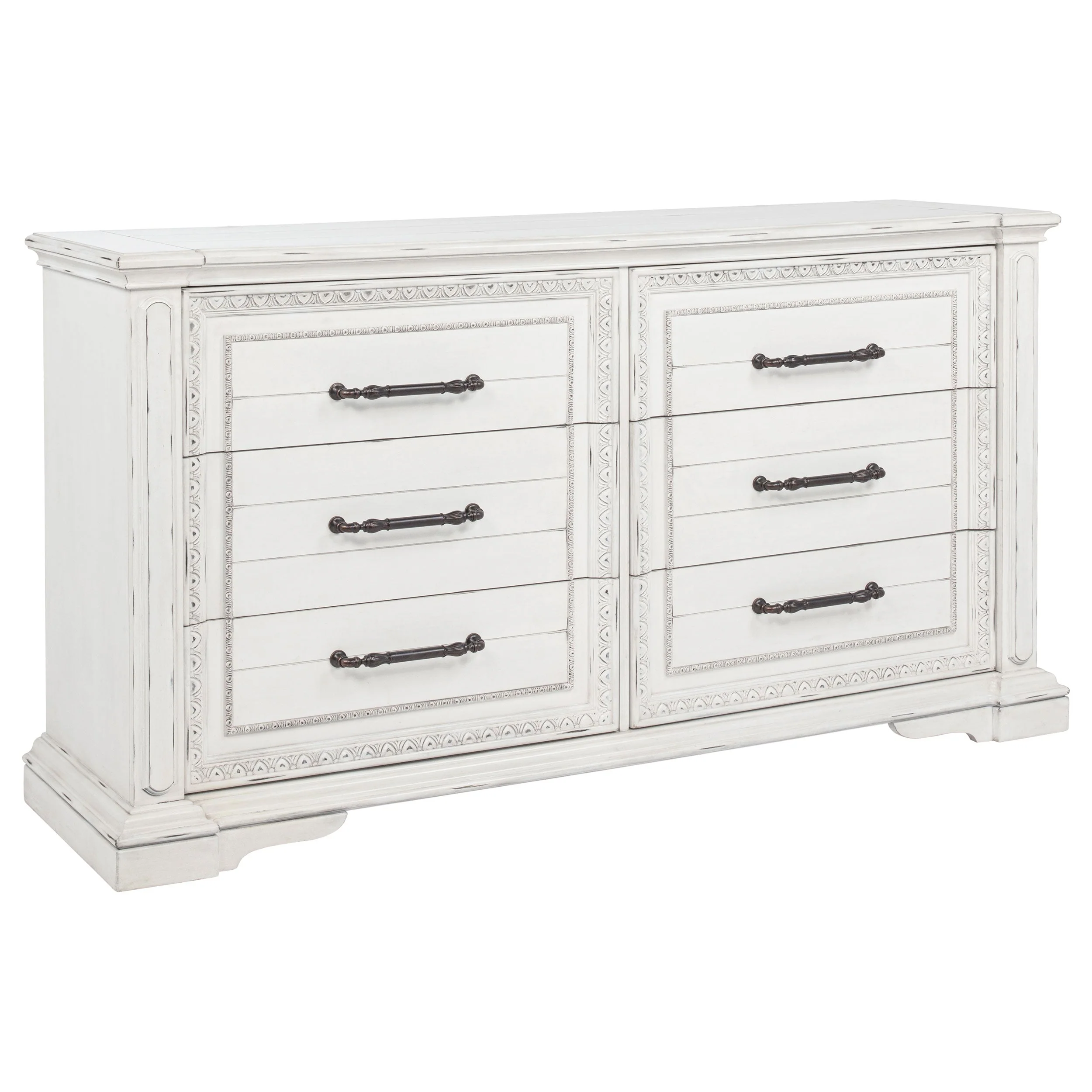 McKinney 6-drawer Bedroom Dresser Cabinet Vintage White - Image 2