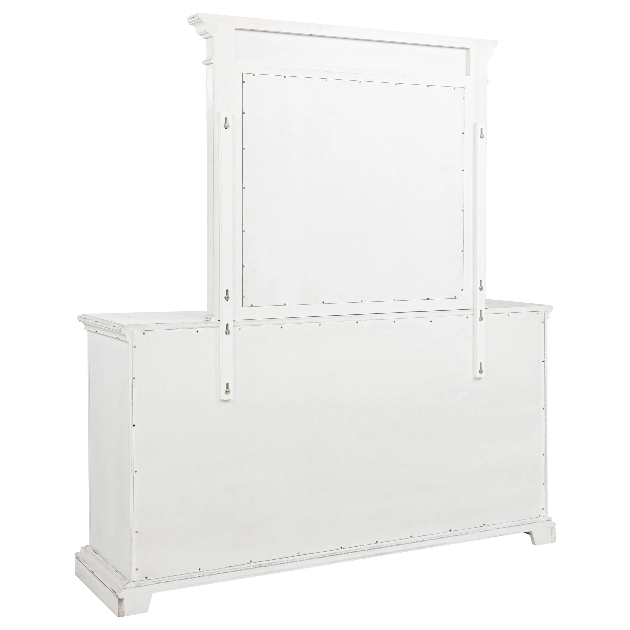 McKinney 6-drawer Bedroom Dresser with Mirror Vintage White - Image 7
