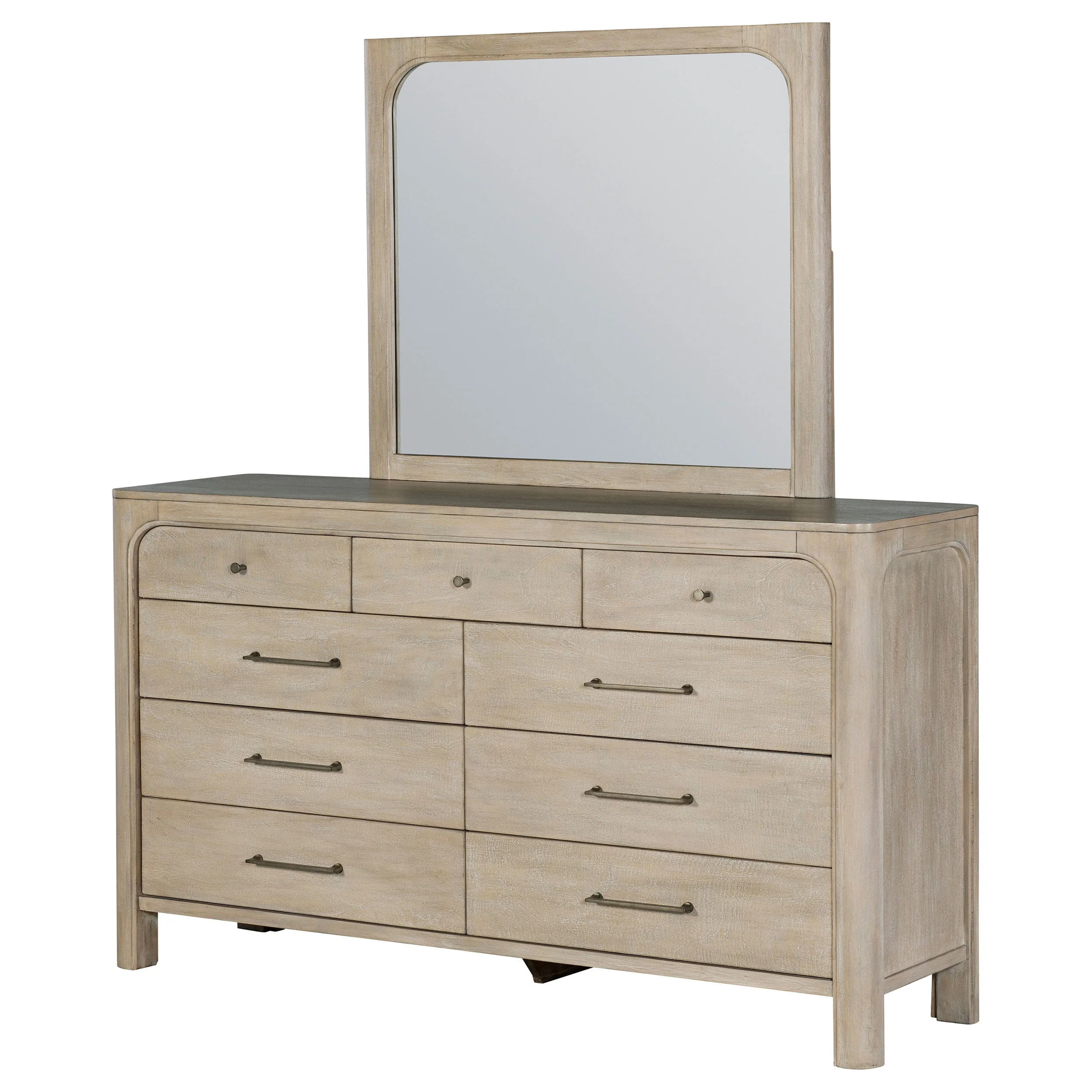 Solano 9-drawer Bedroom Dresser with Mirror Weathered Mango - Image 5