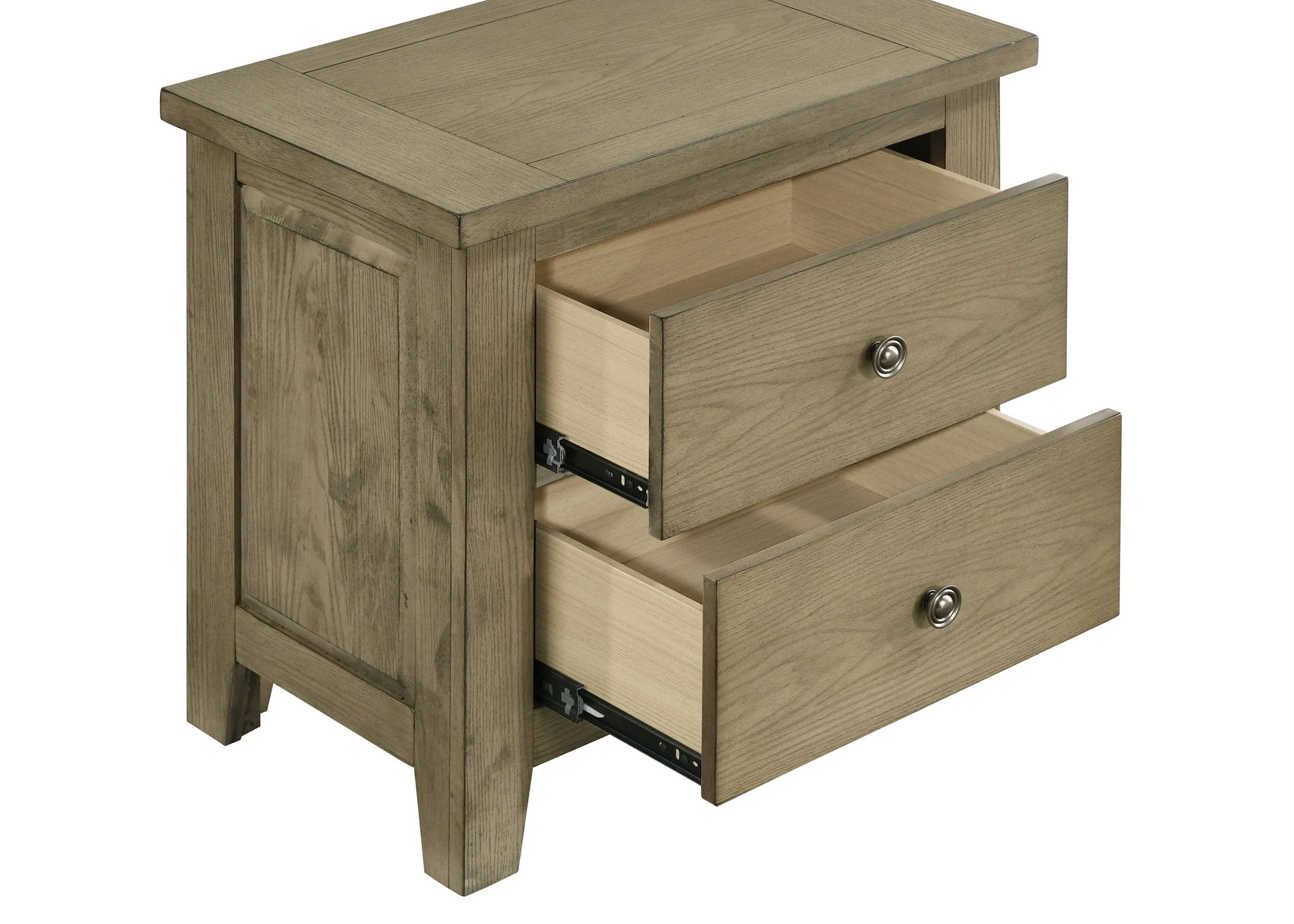 Hazlewood 2-drawer Nightstand Bedside Table Vineyard Oak - Image 11