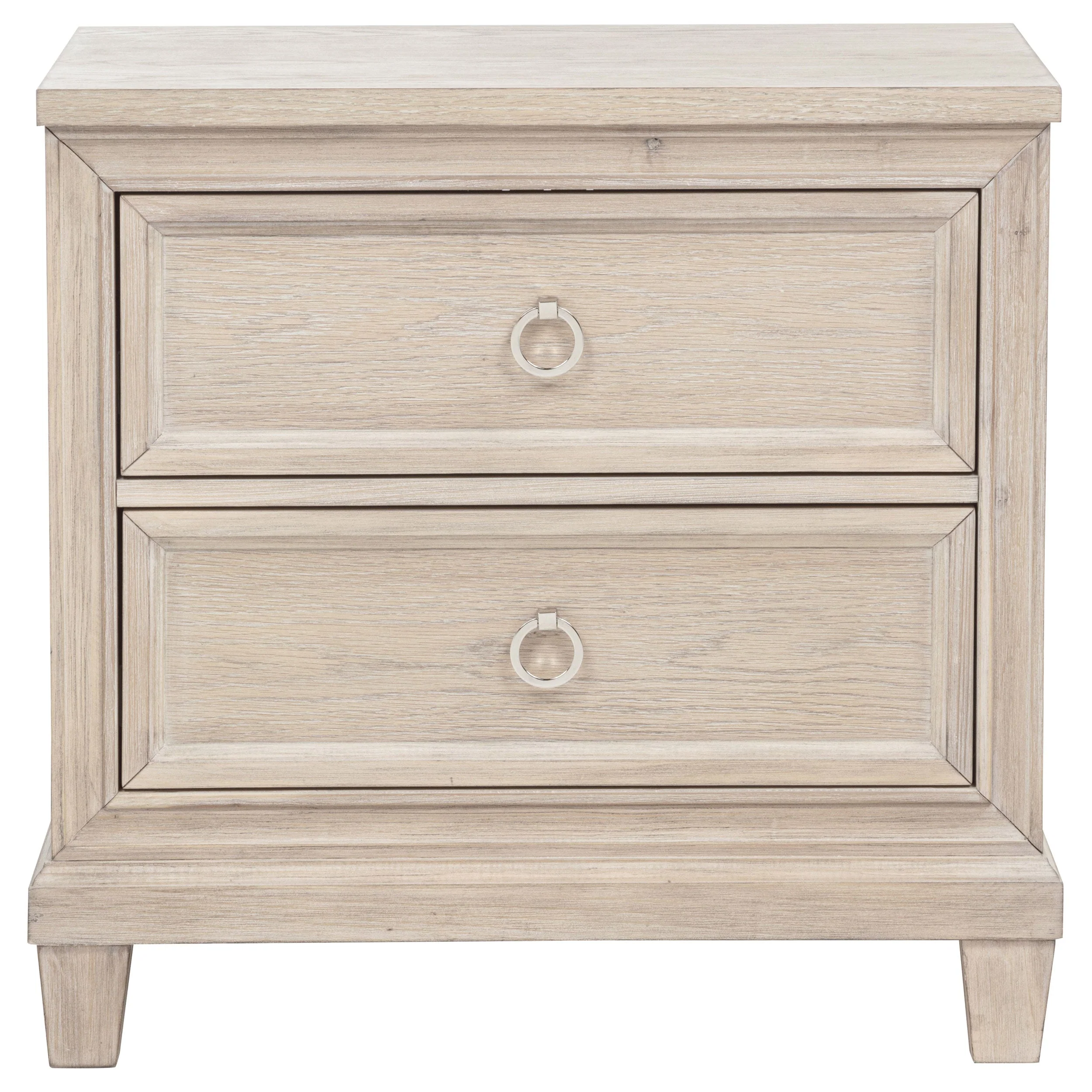 Pembroke 2-drawer Nightstand Bedside Table Washed Oak - Image 4