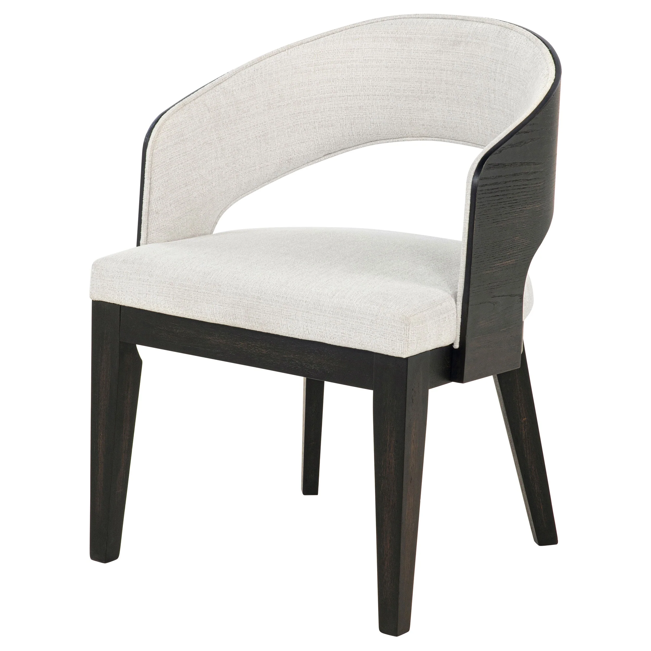 Leandro Upholstered Dining Arm Chair Cream (Set of 2) - Image 6