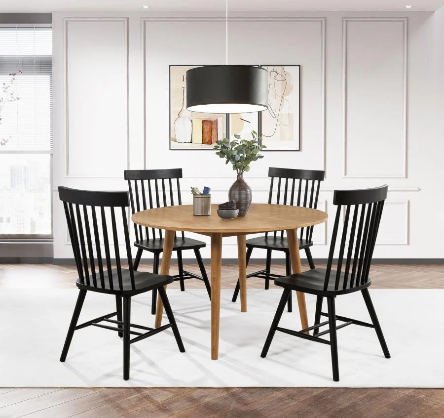 Andrews Round Wood Dining Room Table Set - Image 2