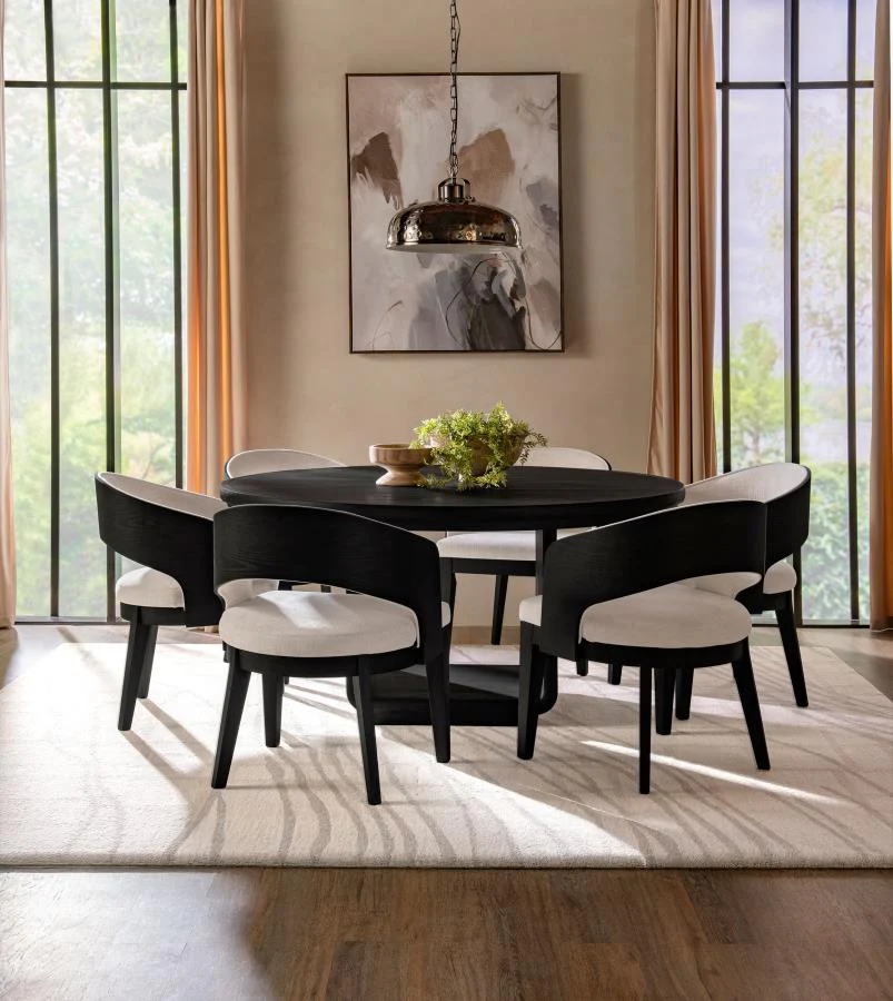 Leandro Round Dining Table Set Burnished - Image 2