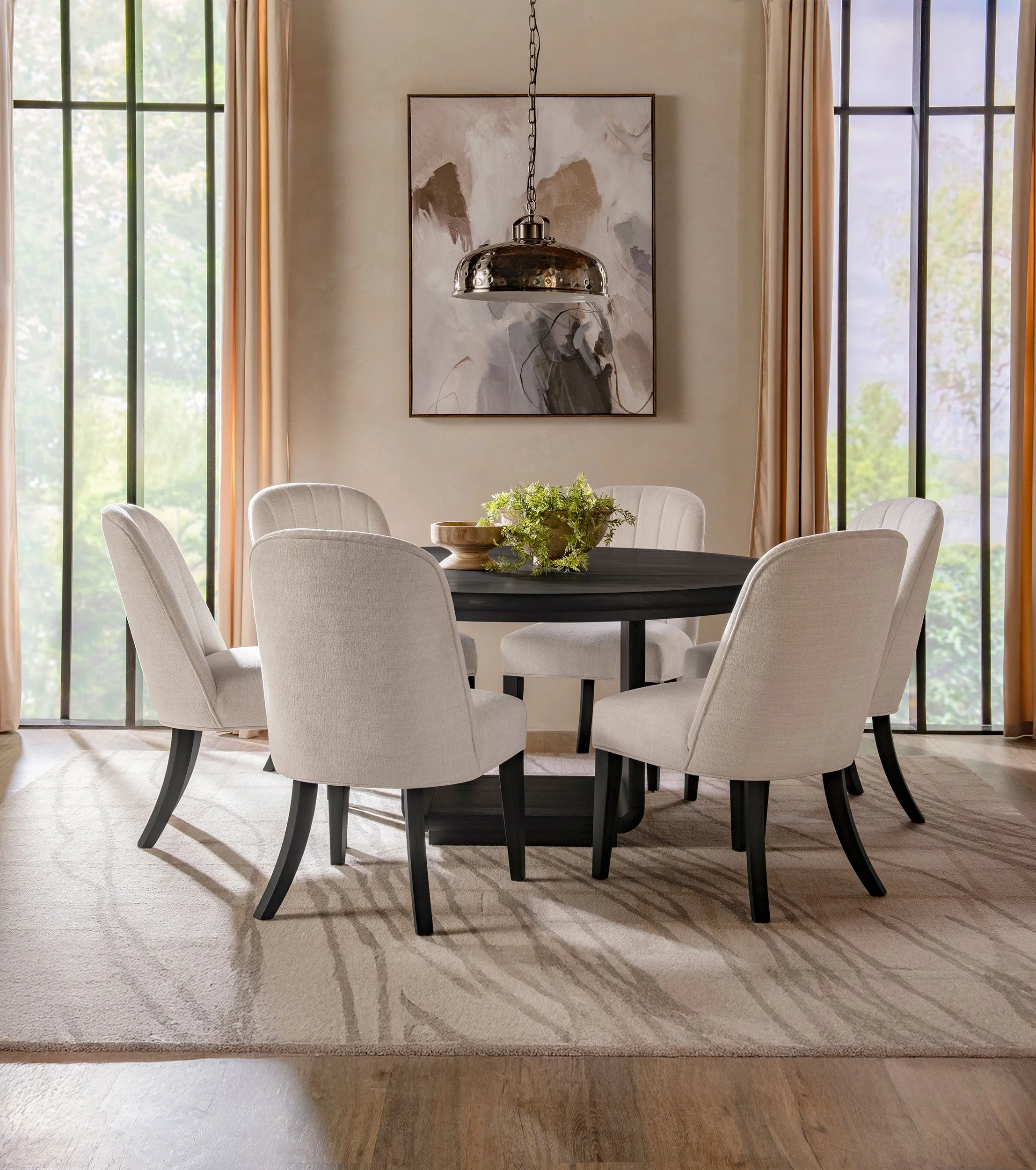 Leandro Round Dining Table Set Burnished - Image 4