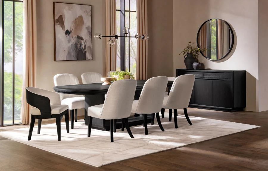 Leandro Rectangular Dining Table Set Burnished - Image 2