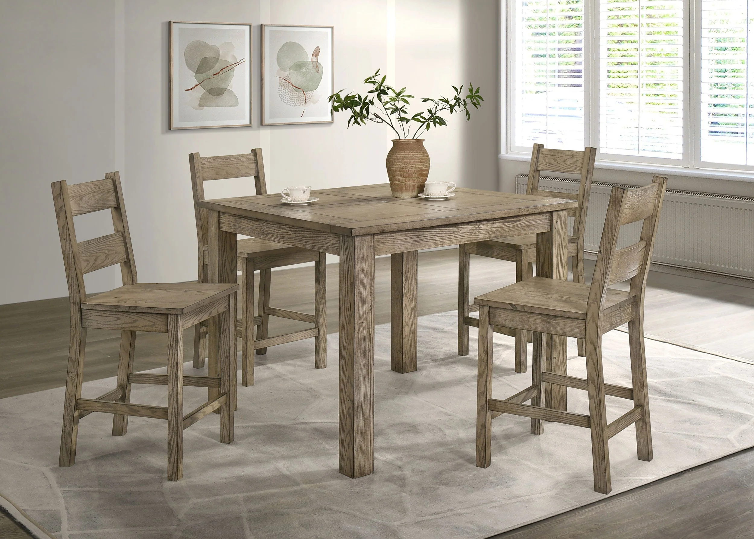 Cardova Square Counter Height Dining Table Vineyard Oak - Image 11