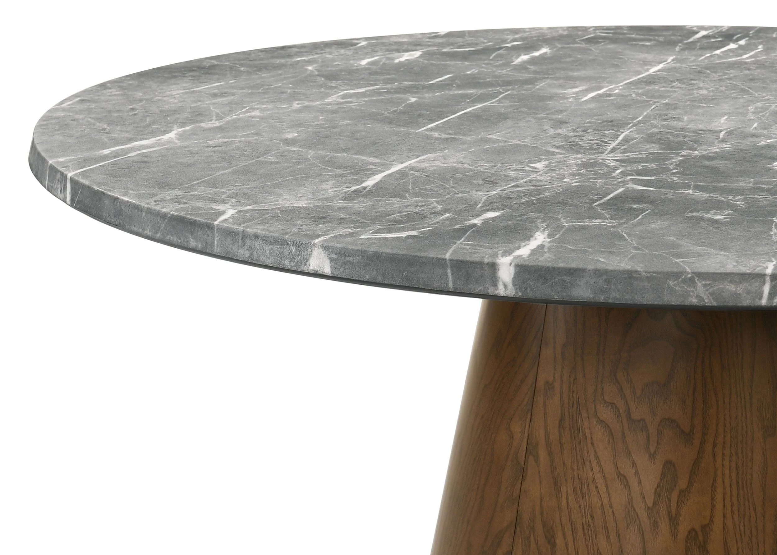Franklin 50-inch Round Dining Table Grey and Dark Oak - Image 5