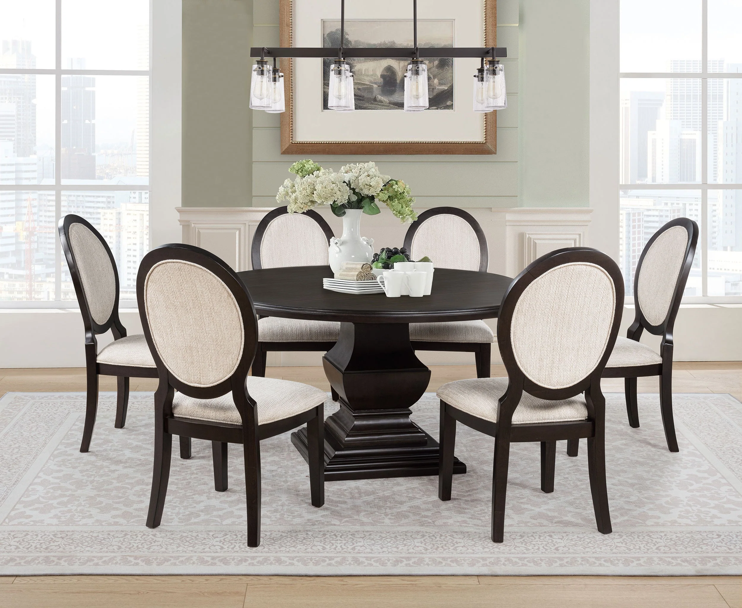 Twyla 60-inch Round Wood Dining Room Table Dark Cocoa - Image 8