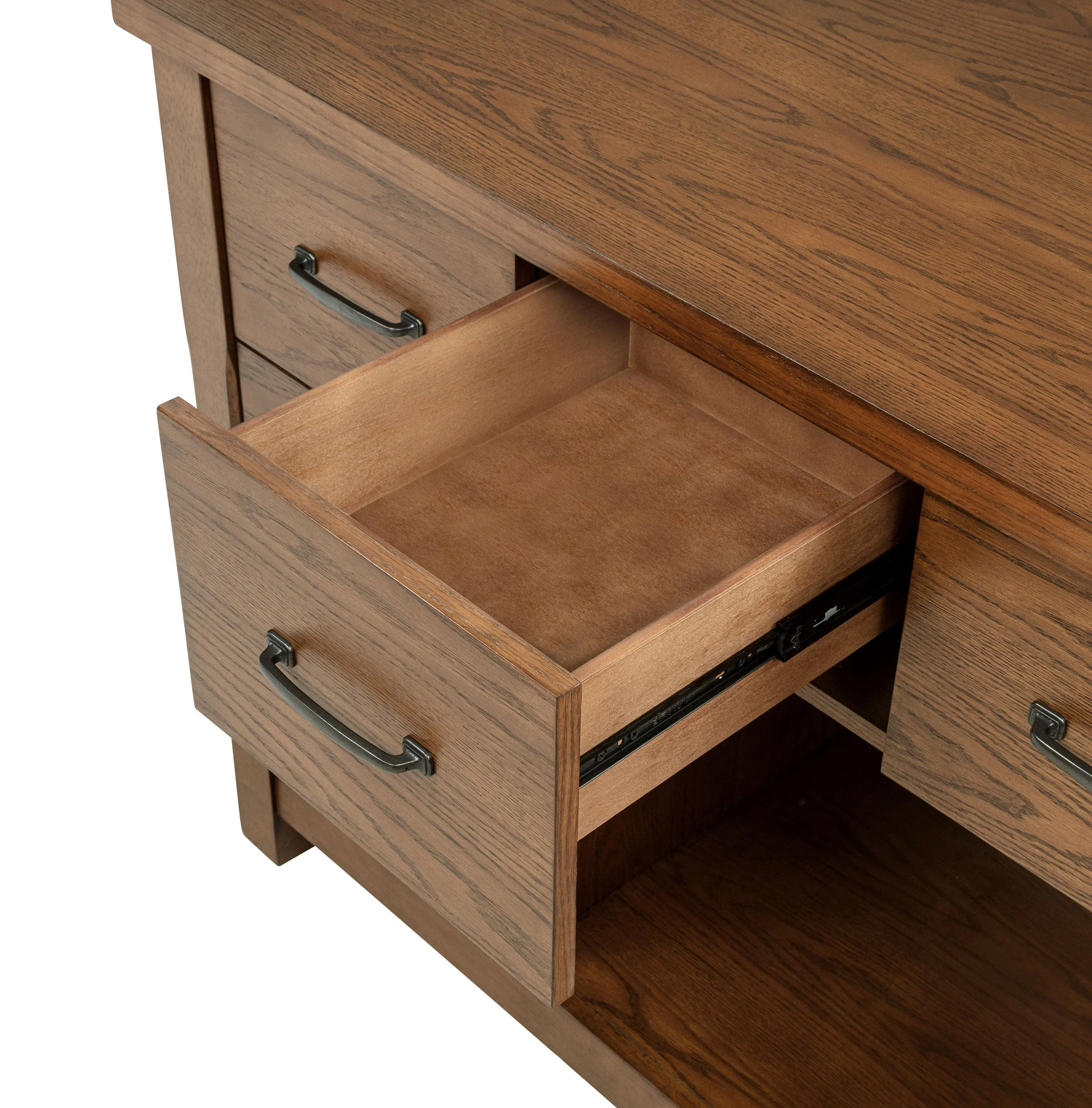Mayfair 3-piece Kitchen Island with Extension Table Dark Oak - Image 10
