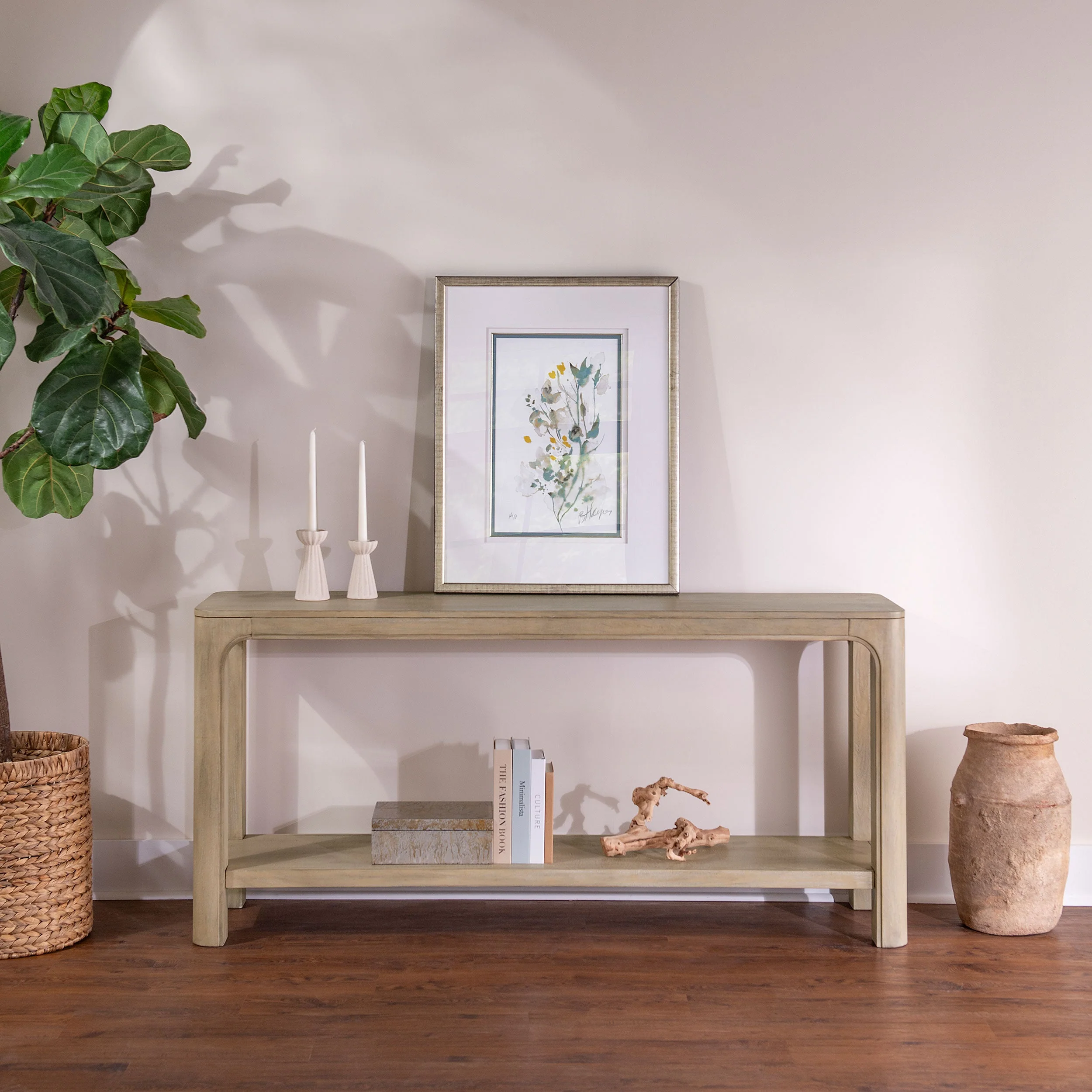 Solano 64-inch Entryway Console Sofa Table Weathered Mango - Image 4