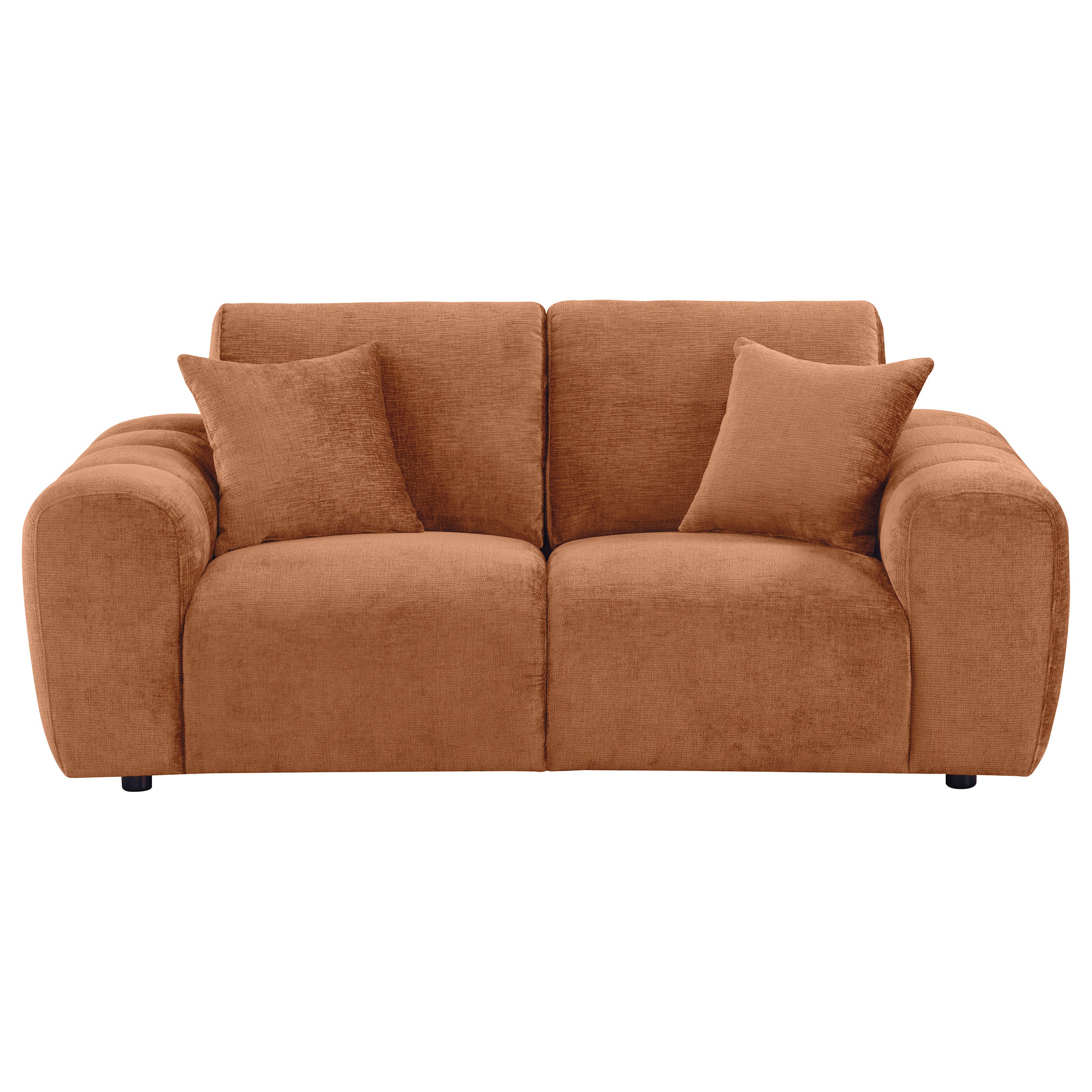 Burnett Chenille Upholstered Wide Arm Loveseat - Image 7