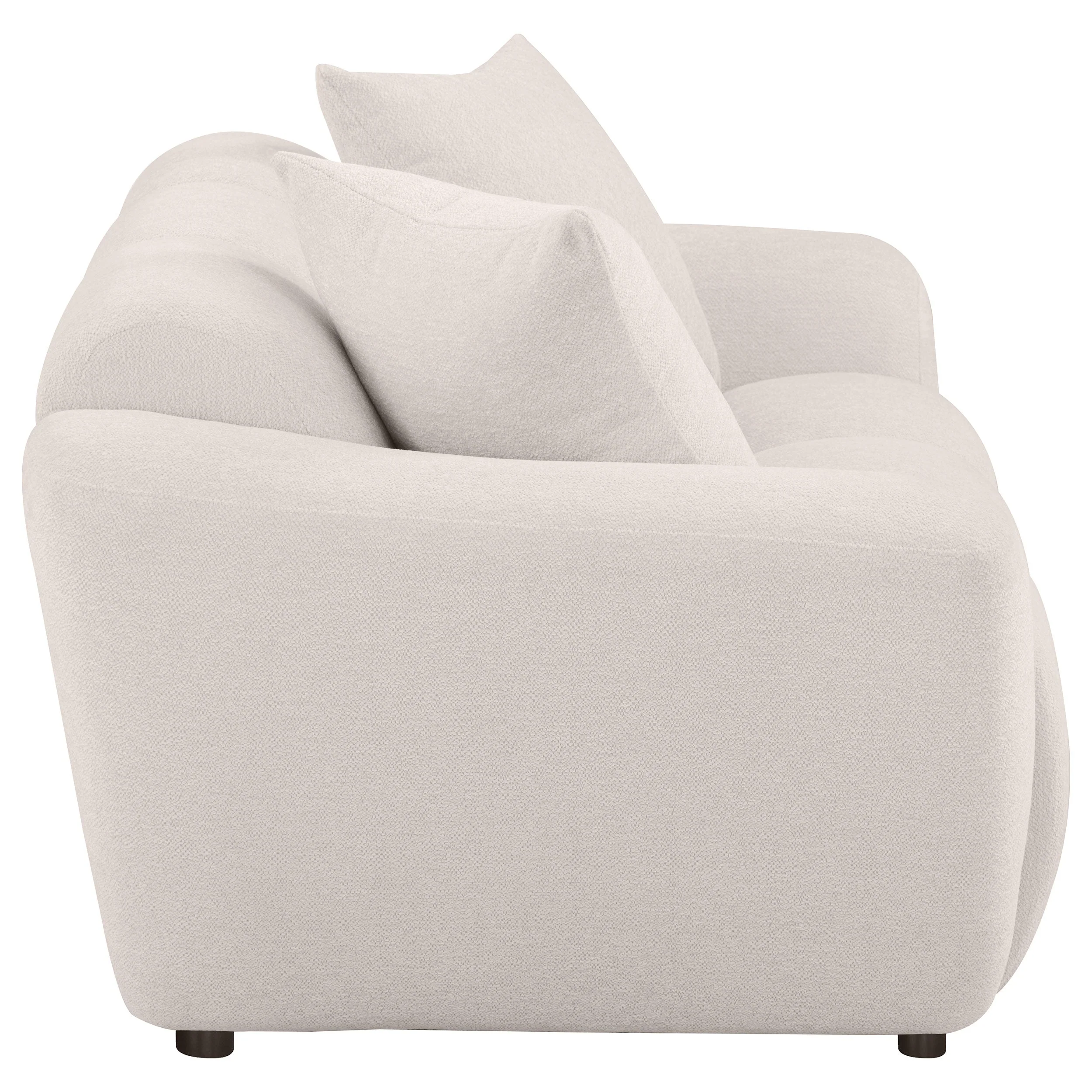 Destino Chenille Upholstered Splayed Arm Loveseat Greige - Image 9