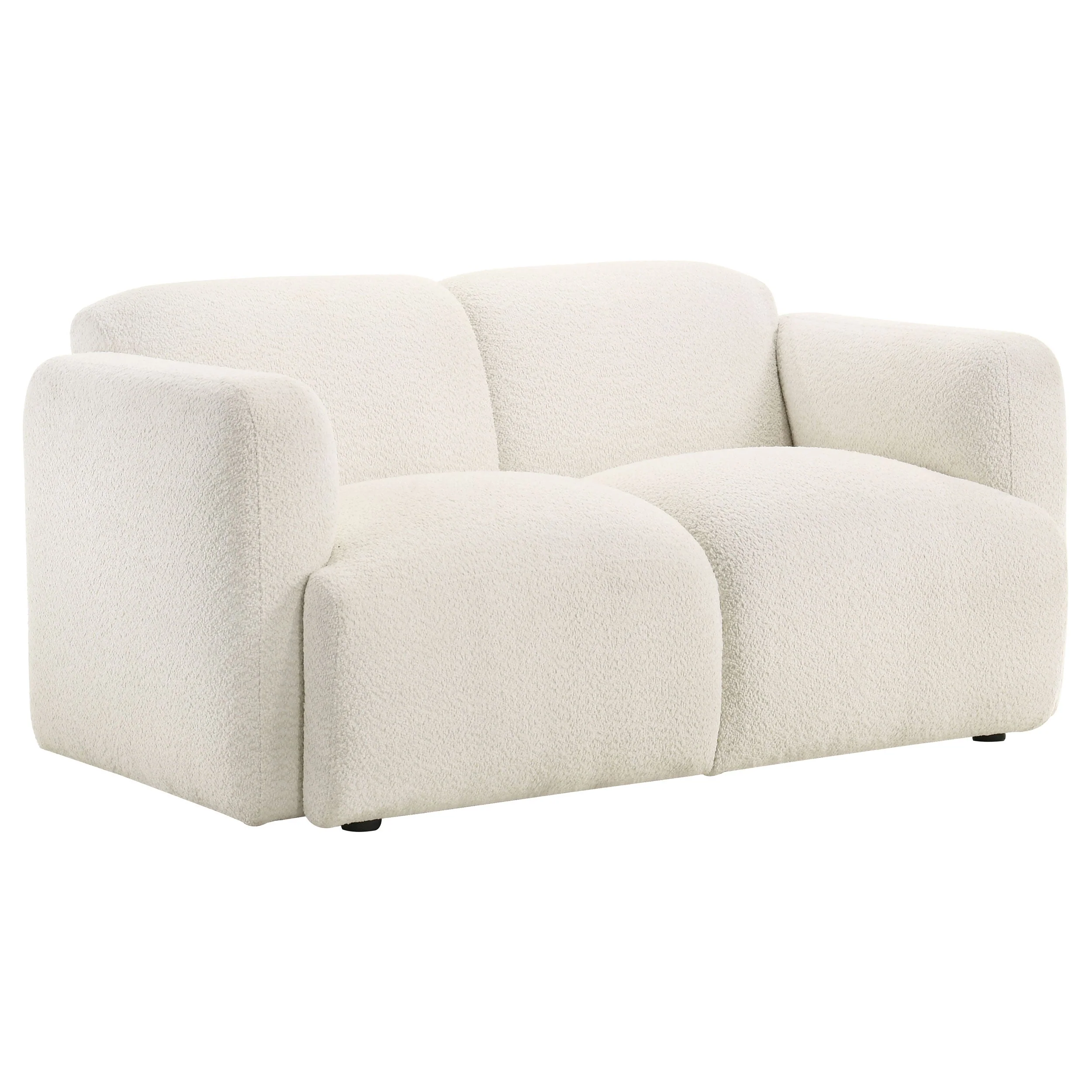 Dorset Fabric Upholstered Round Track Arm Loveseat - Image 3