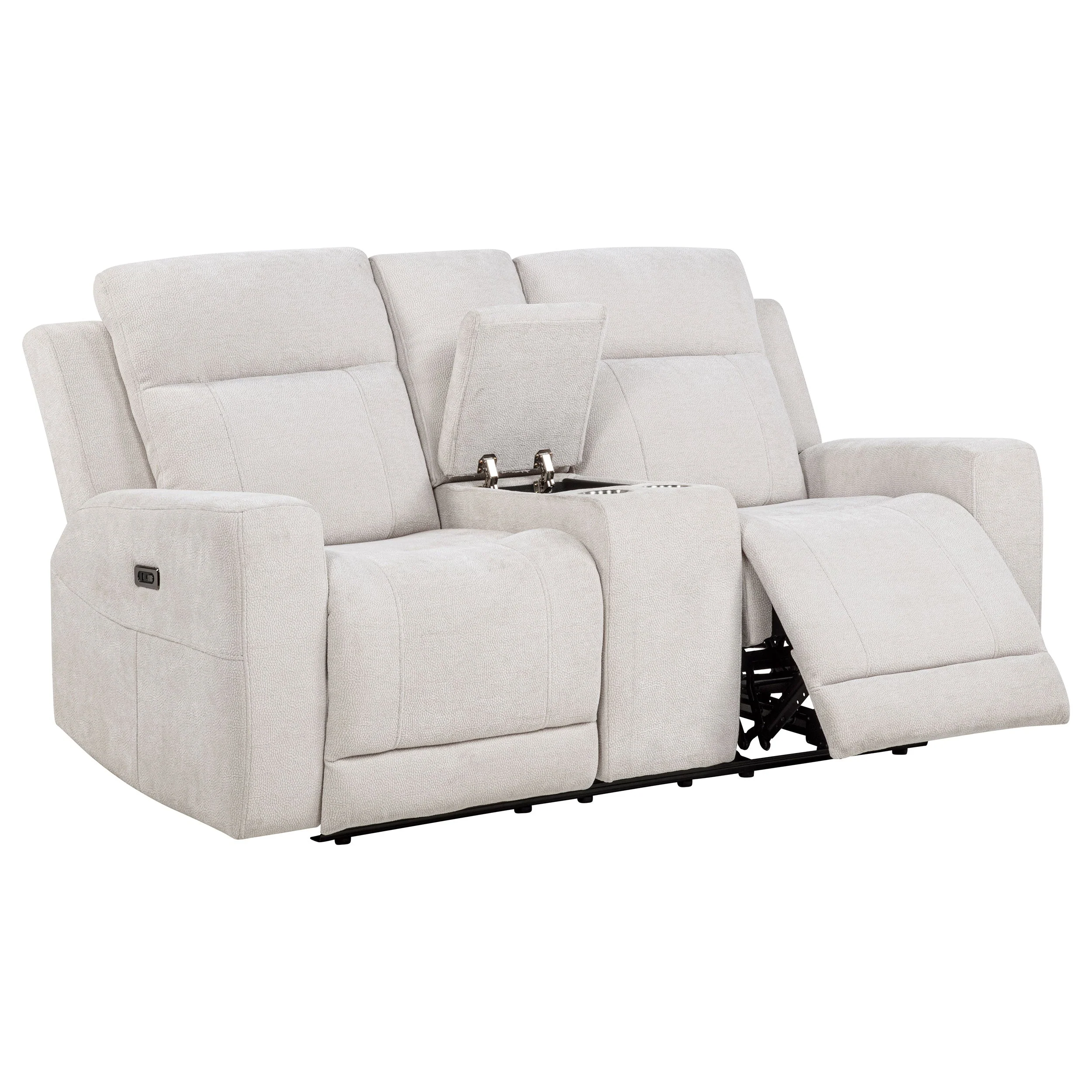 Kennett Chenille Upholstered Power Reclining Loveseat - Image 3
