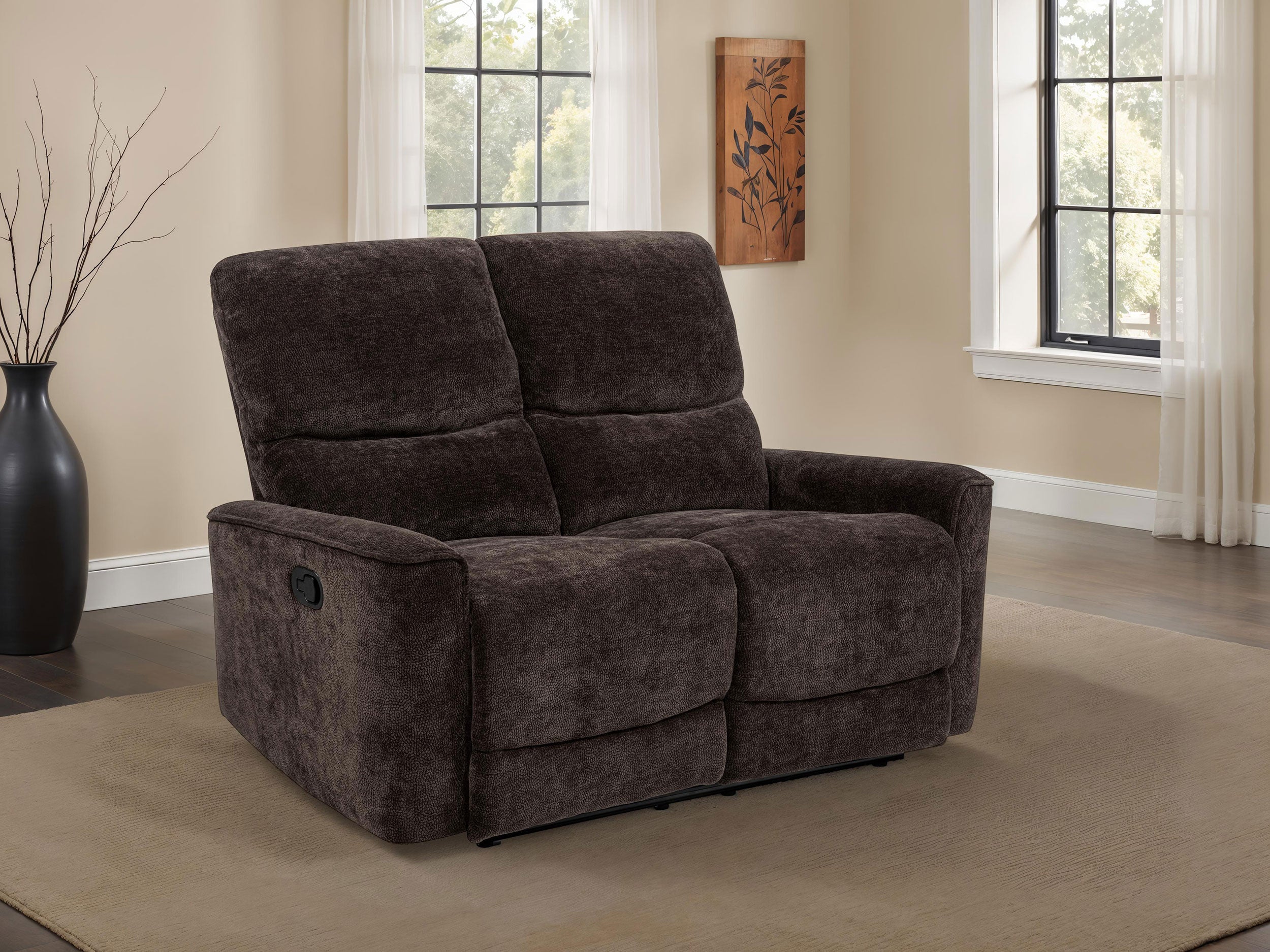 Navarro Chenille Upholstered Reclining Loveseat - Image 5