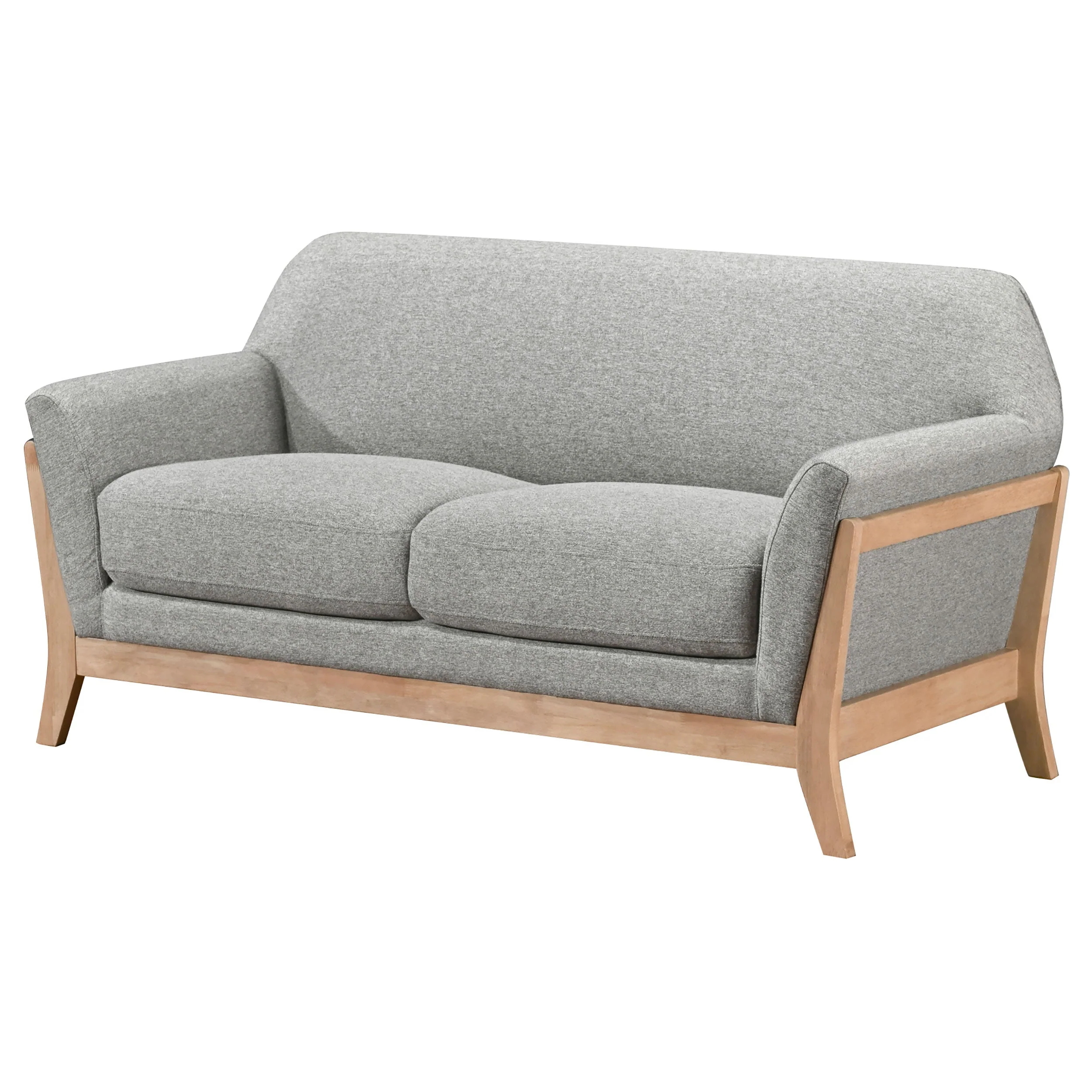 Vaughn Fabric Upholstered Flared Arm Loveseat Grey - Image 5