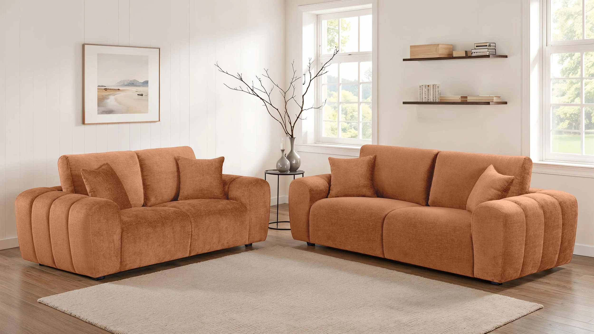 Burnett Chenille Upholstered Wide Arm Sofa - Image 23