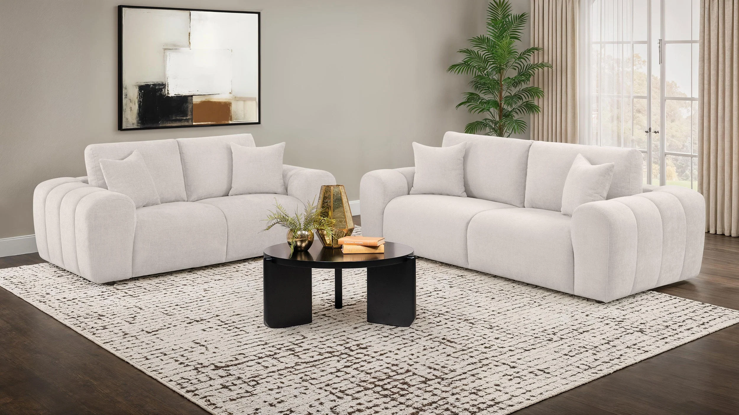 Burnett Chenille Upholstered Wide Arm Sofa - Image 24