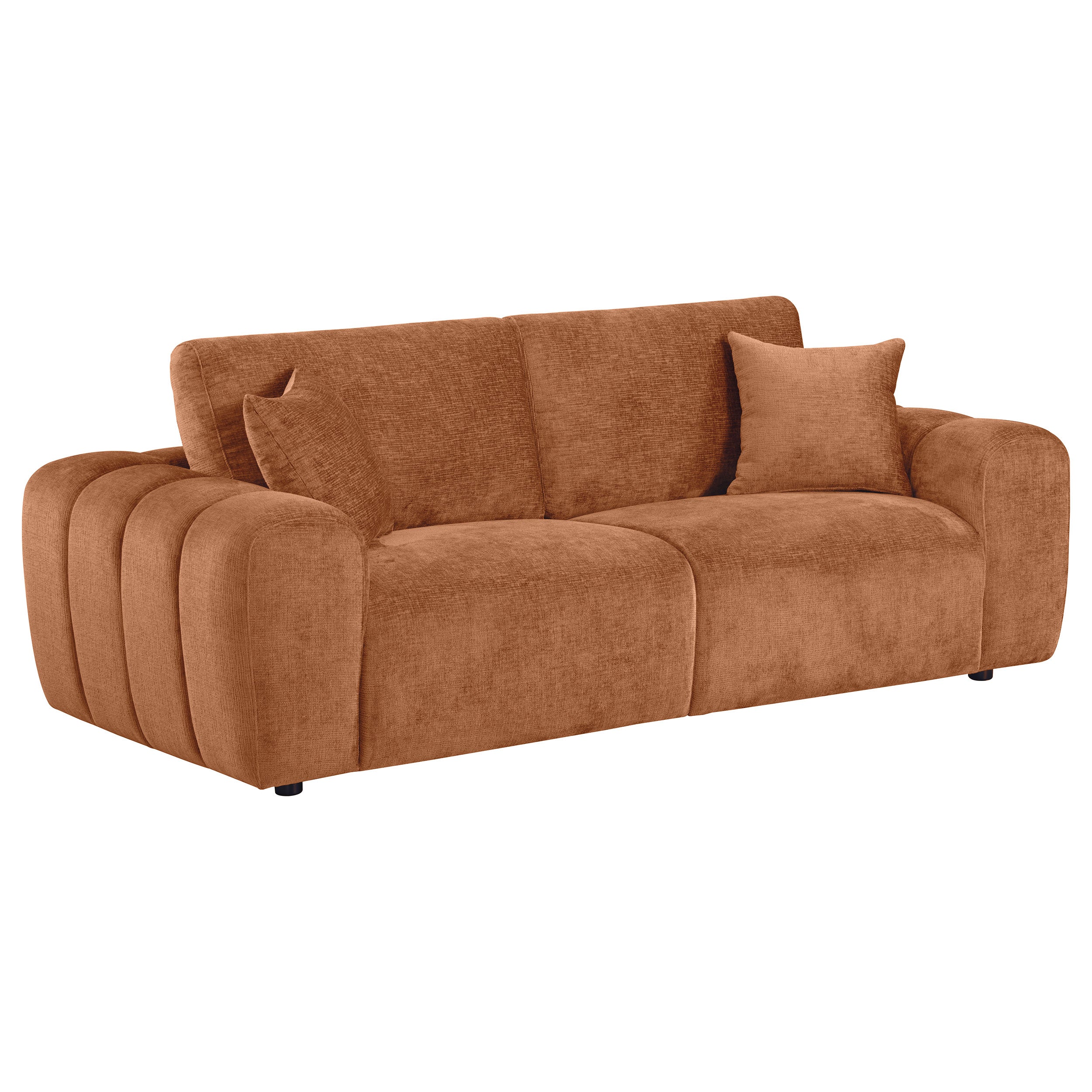 Burnett Chenille Upholstered Wide Arm Sofa - Image 3
