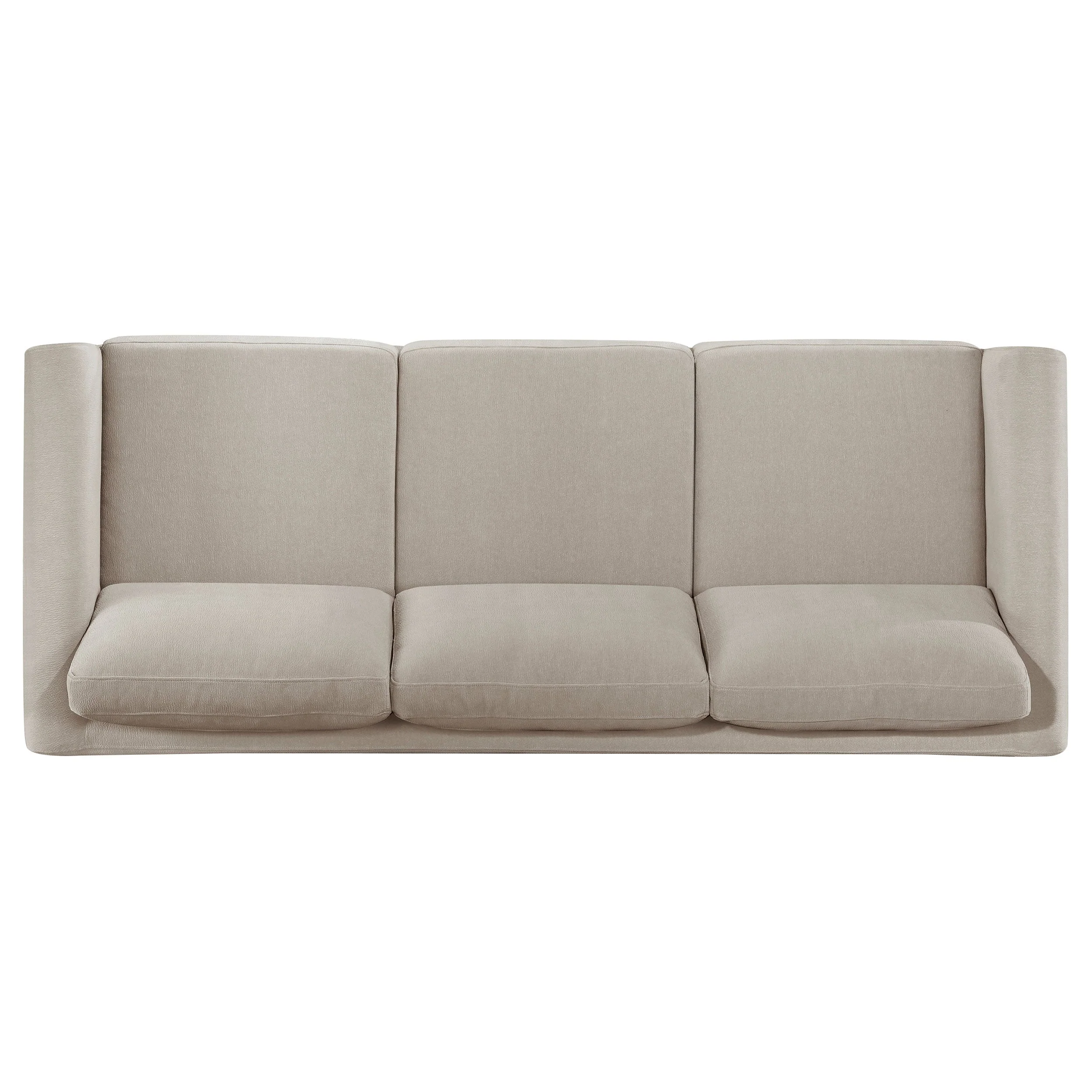 Islington Fabric Upholstered Panel Arm Sofa Taupe - Image 7