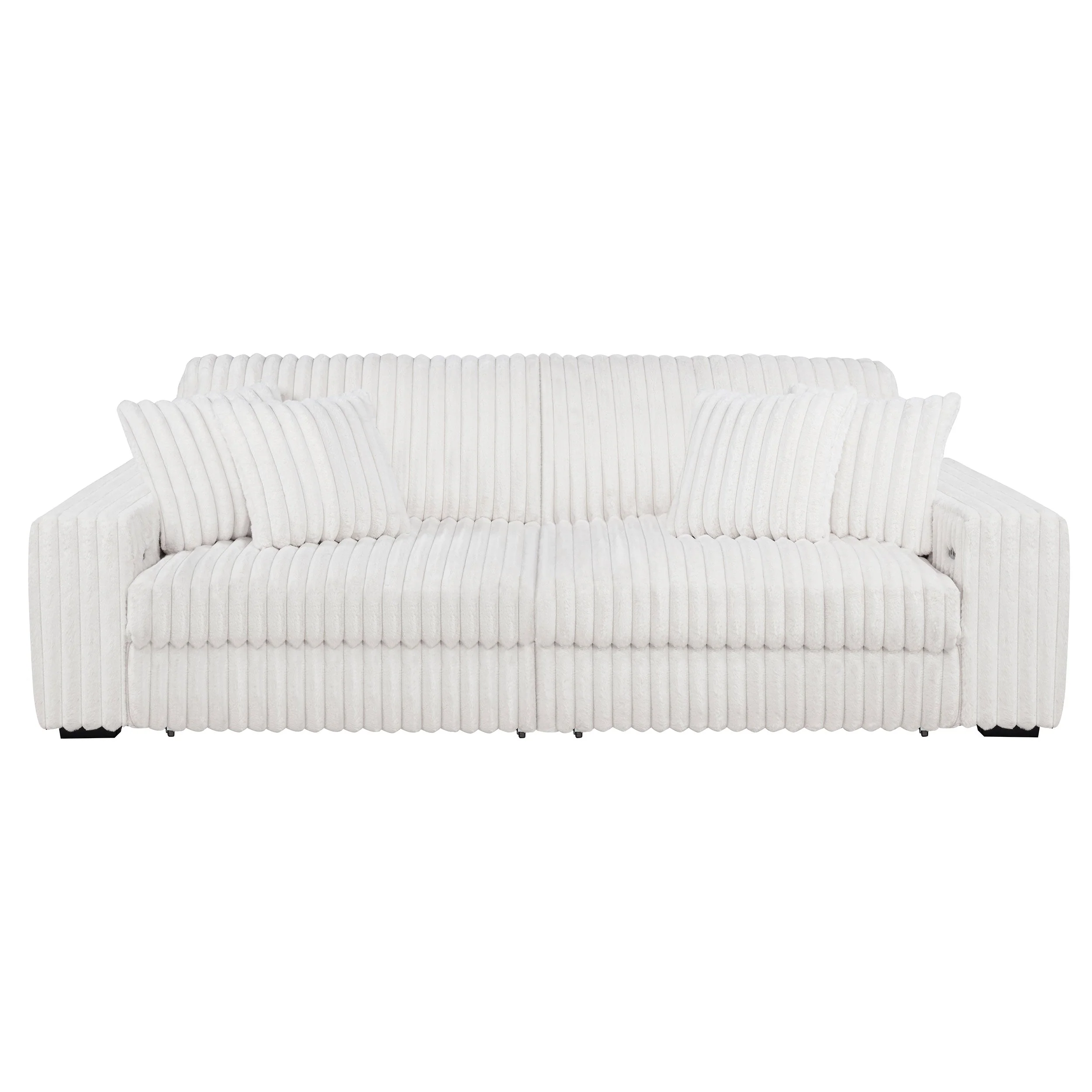Jacana Corduroy Upholstered Dual Power Chaise Sofa - Image 16