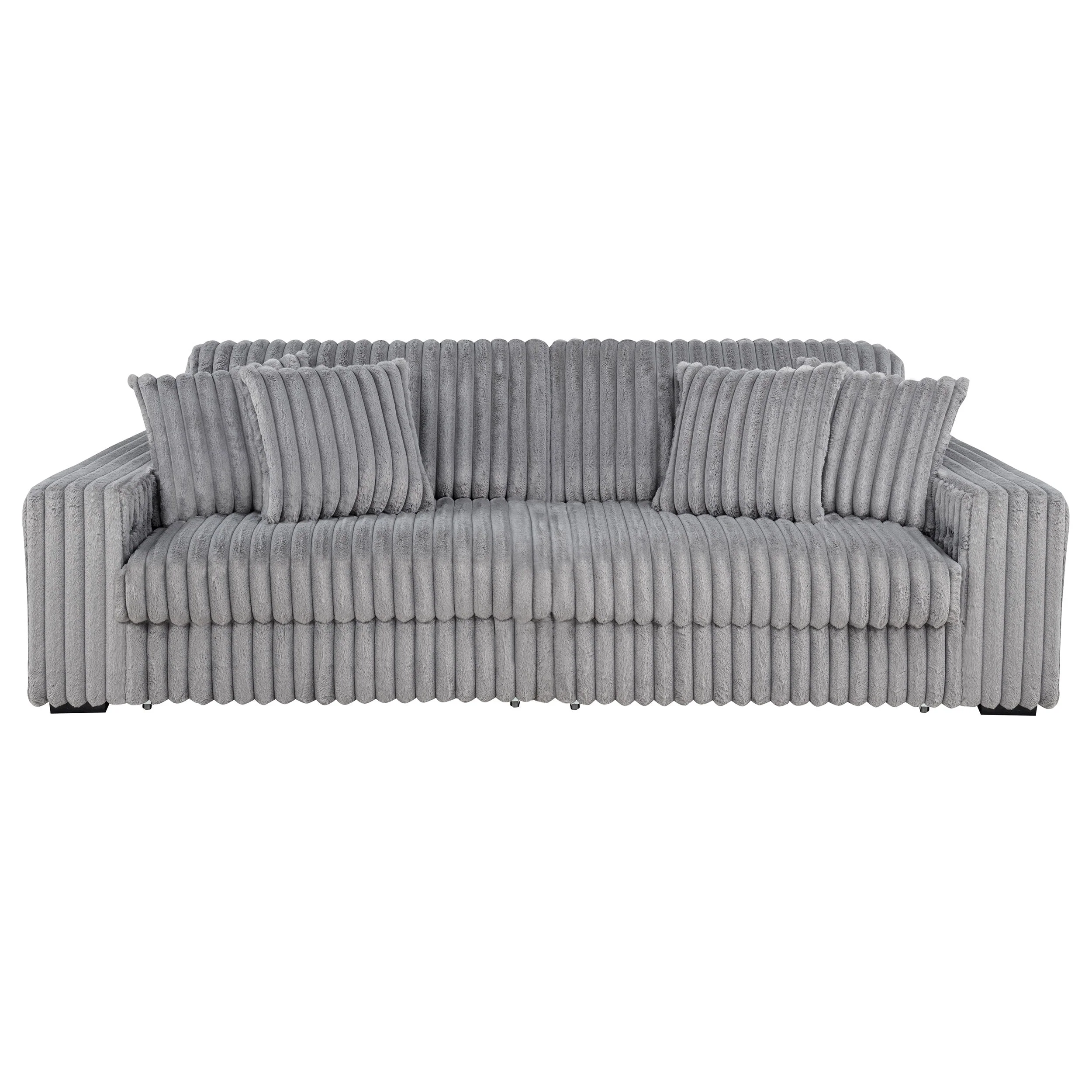 Jacana Corduroy Upholstered Dual Power Chaise Sofa - Image 17