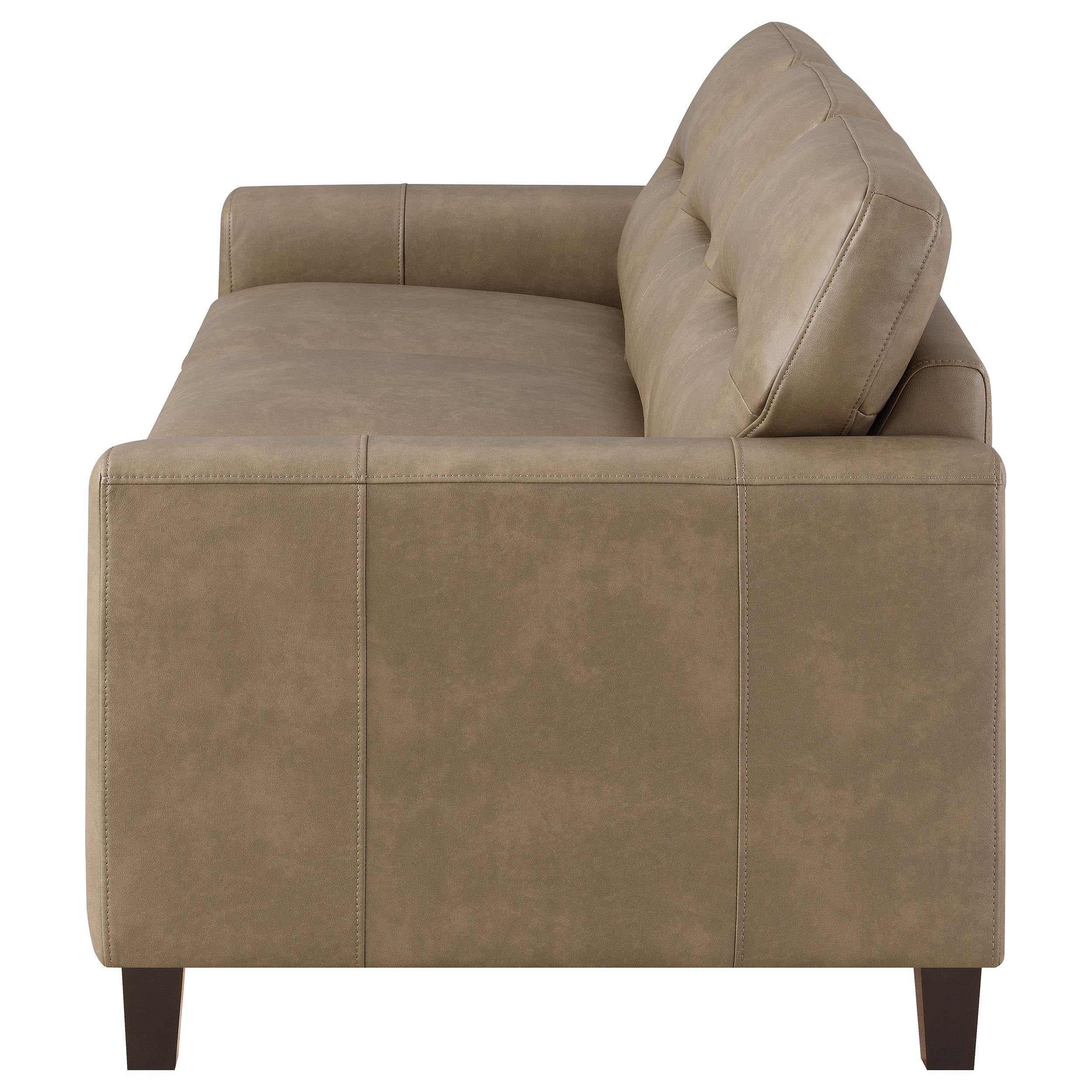 Scotland Faux Leather Upholstered Track Arm Sofa - Image 12