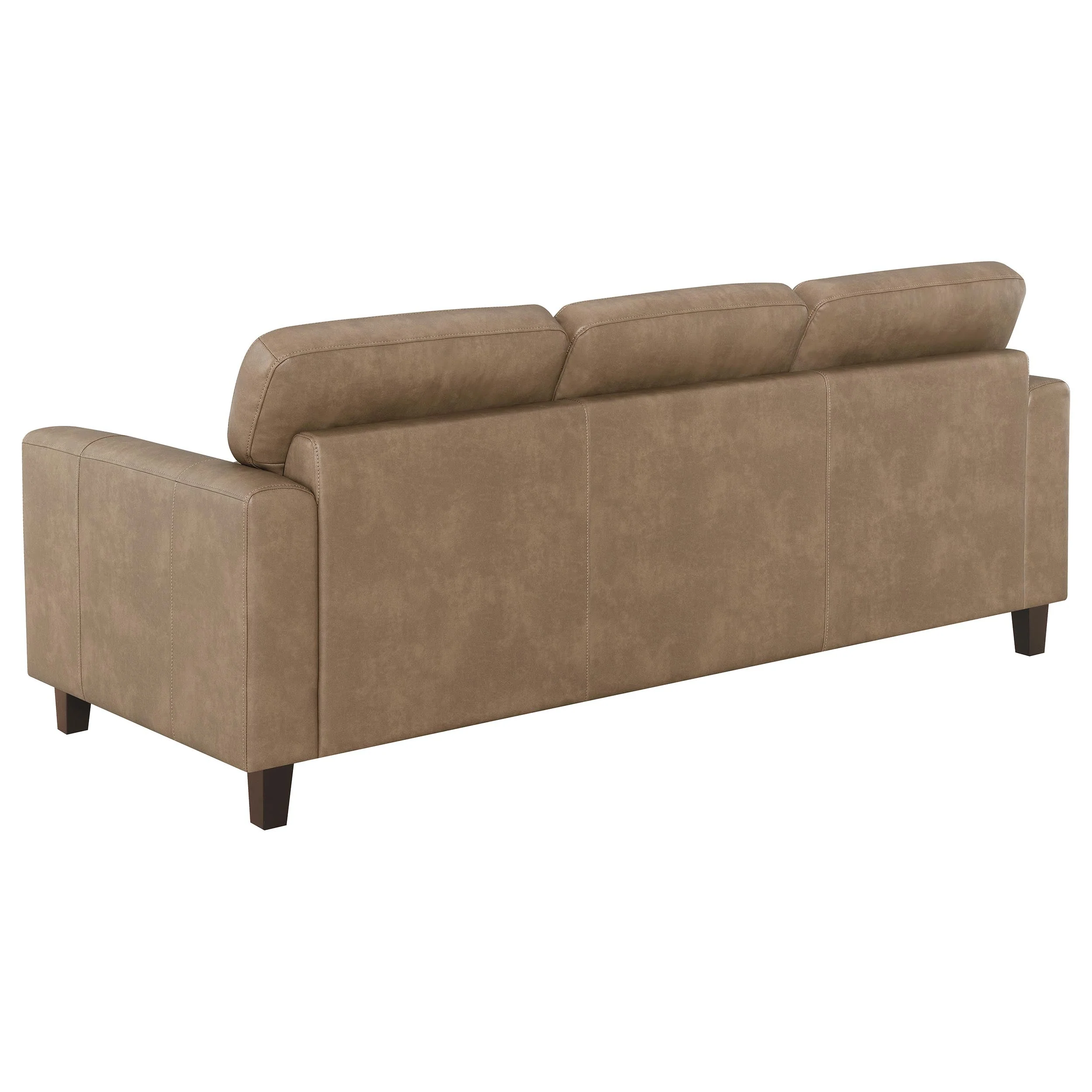 Scotland Faux Leather Upholstered Track Arm Sofa - Image 14