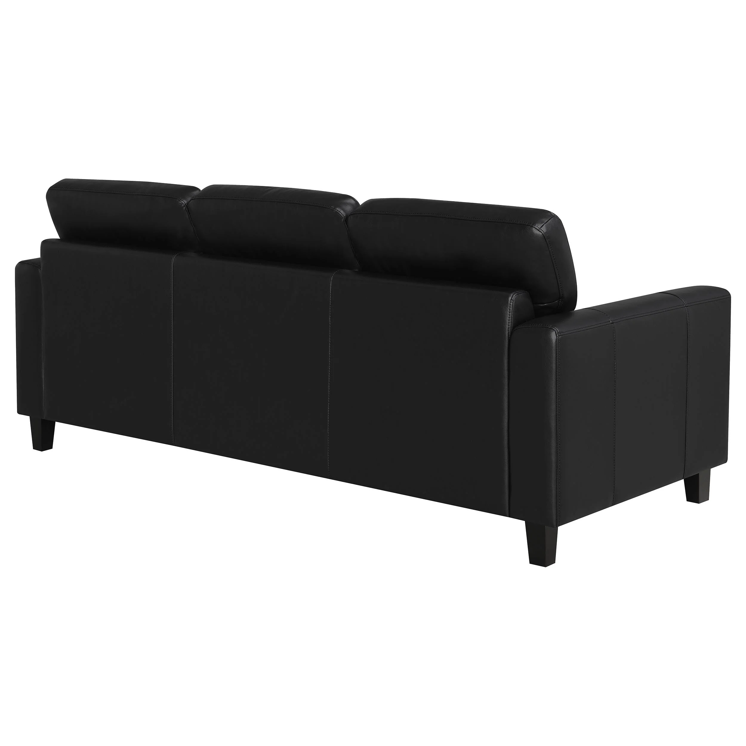 Scotland Faux Leather Upholstered Track Arm Sofa - Image 15