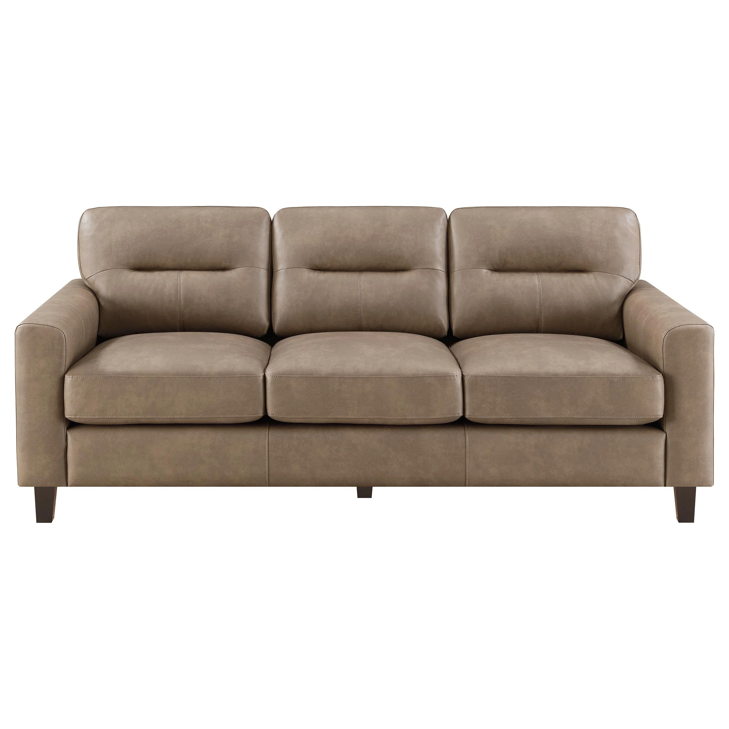 Scotland Faux Leather Upholstered Track Arm Sofa - Image 8