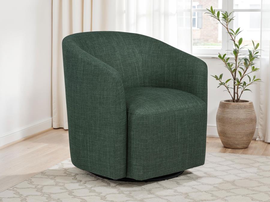 Mossbrook Fabric Upholstered Swivel Accent Chair - Image 2