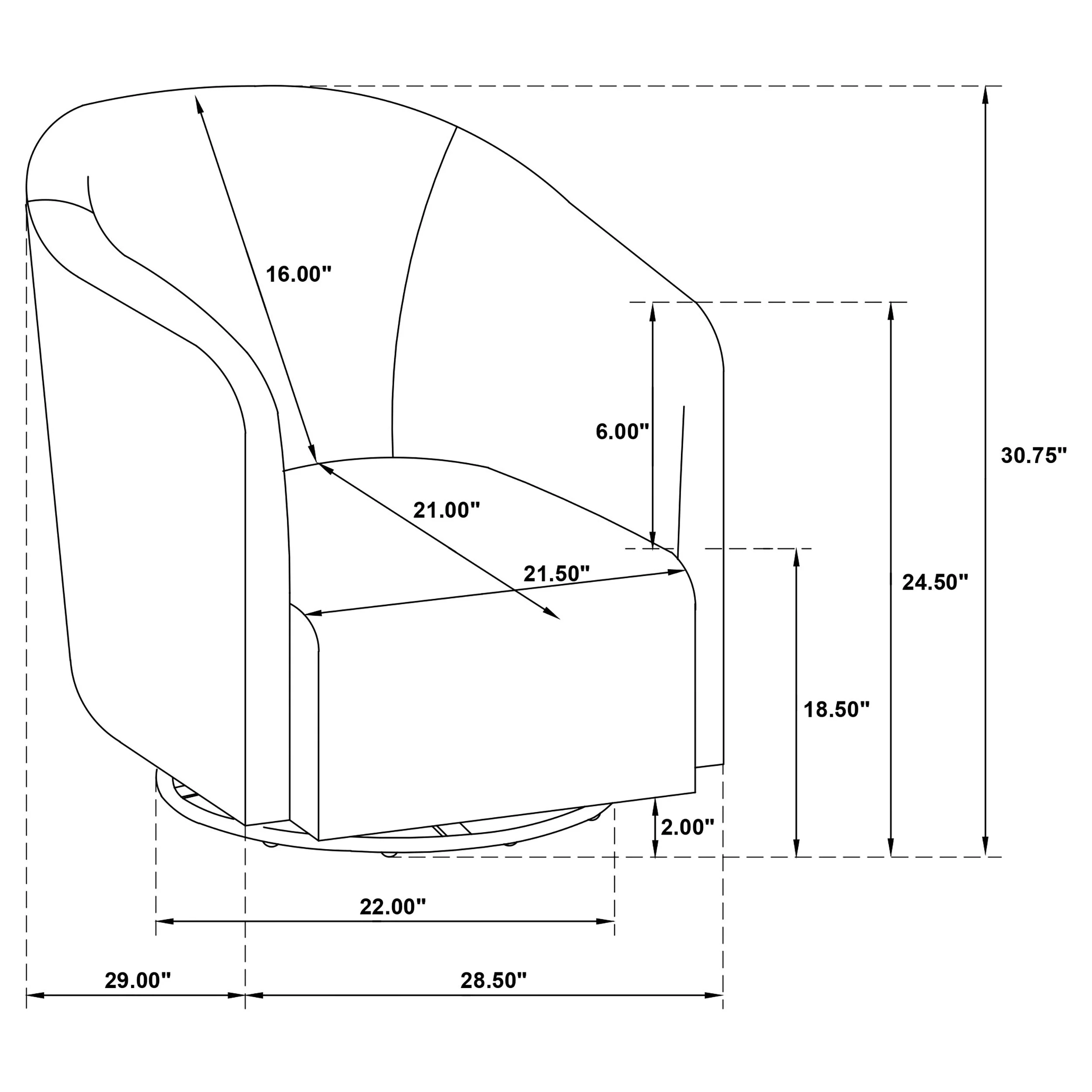 Mossbrook Fabric Upholstered Swivel Accent Chair - Image 23