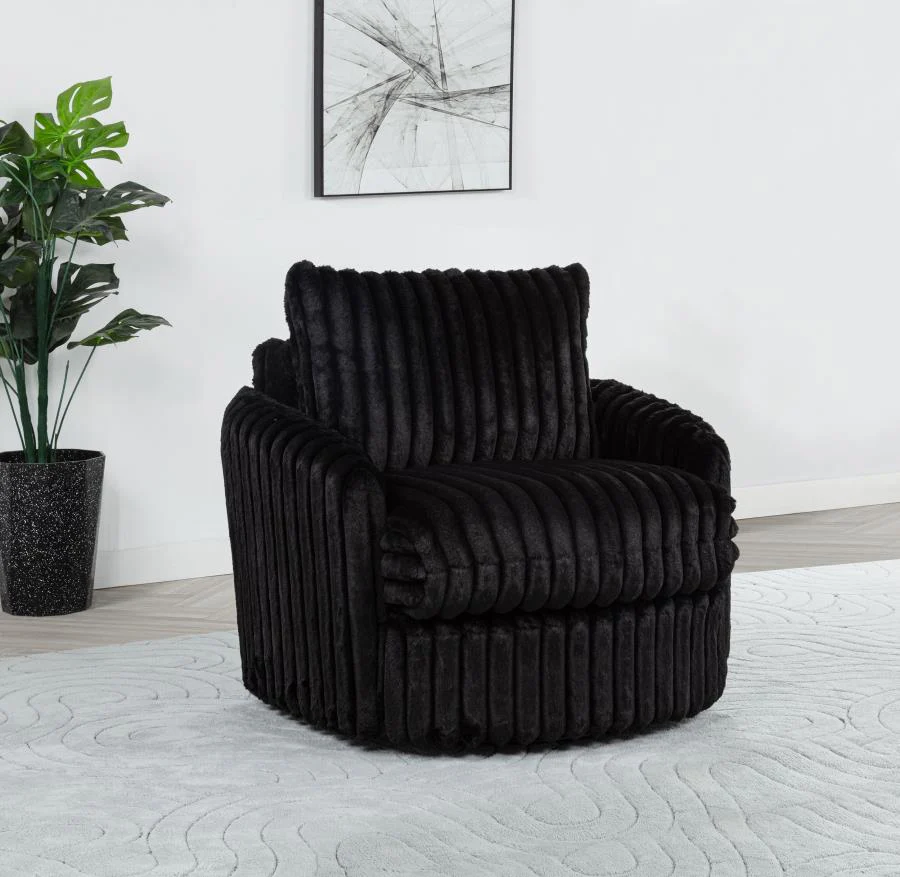 Sarco Corduroy Upholstered Swivel Accent Arm Chair - Image 2