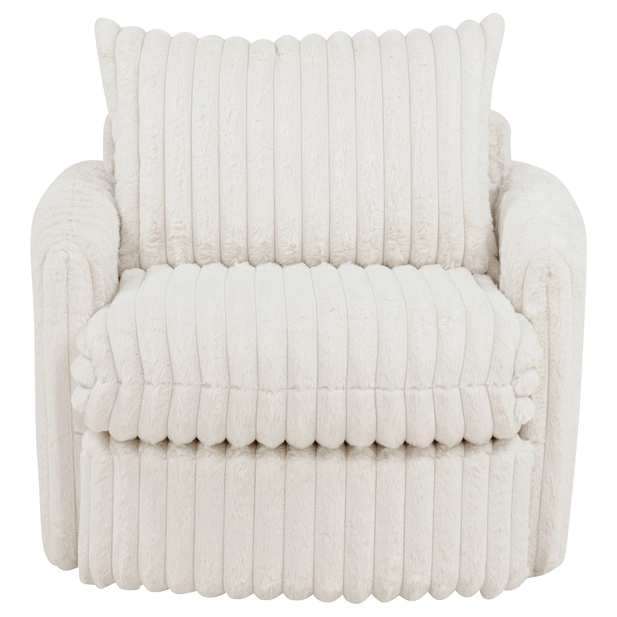 Sarco Corduroy Upholstered Swivel Accent Arm Chair - Image 7