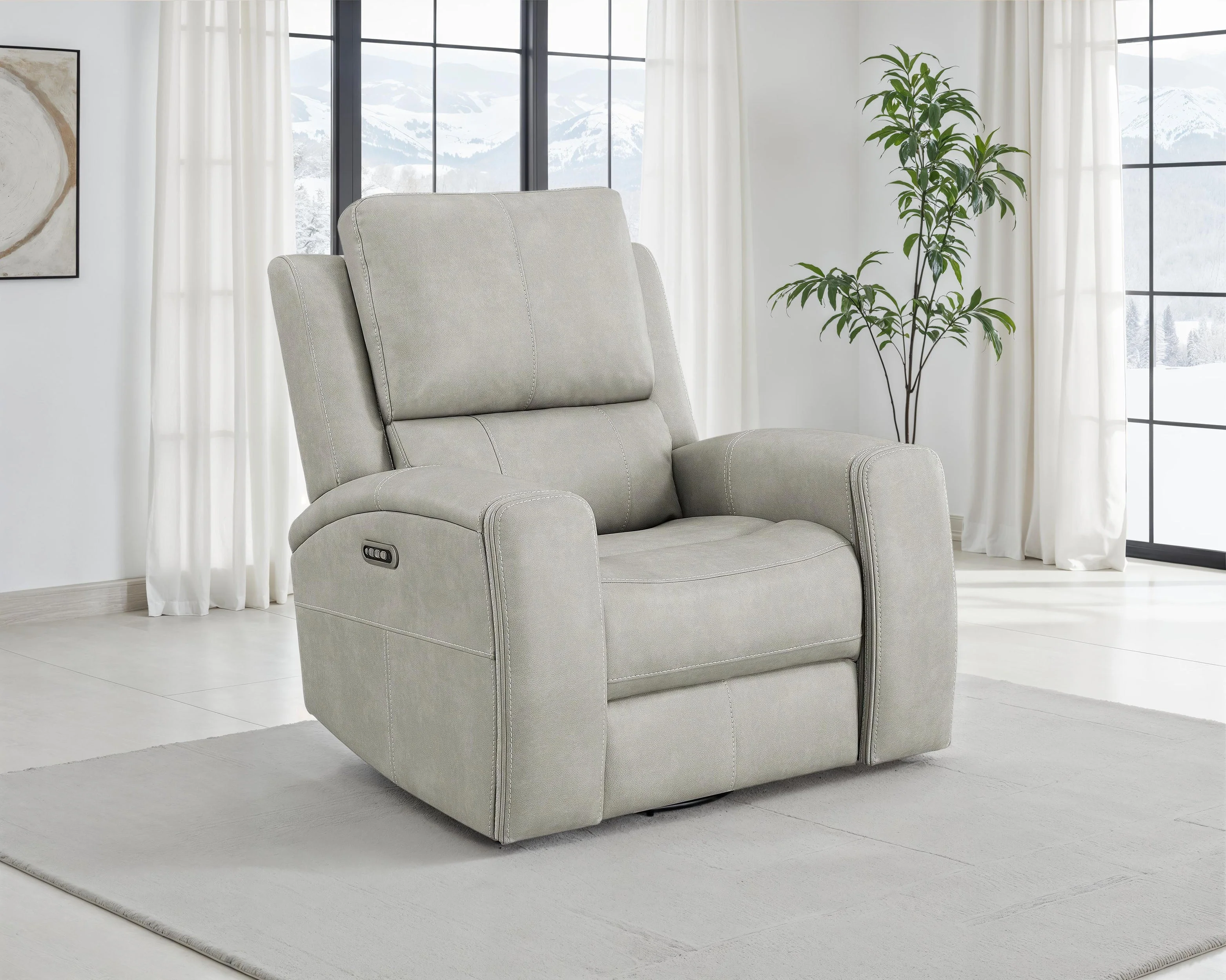Brickston Triple Power Swivel Glider Recliner - Image 6
